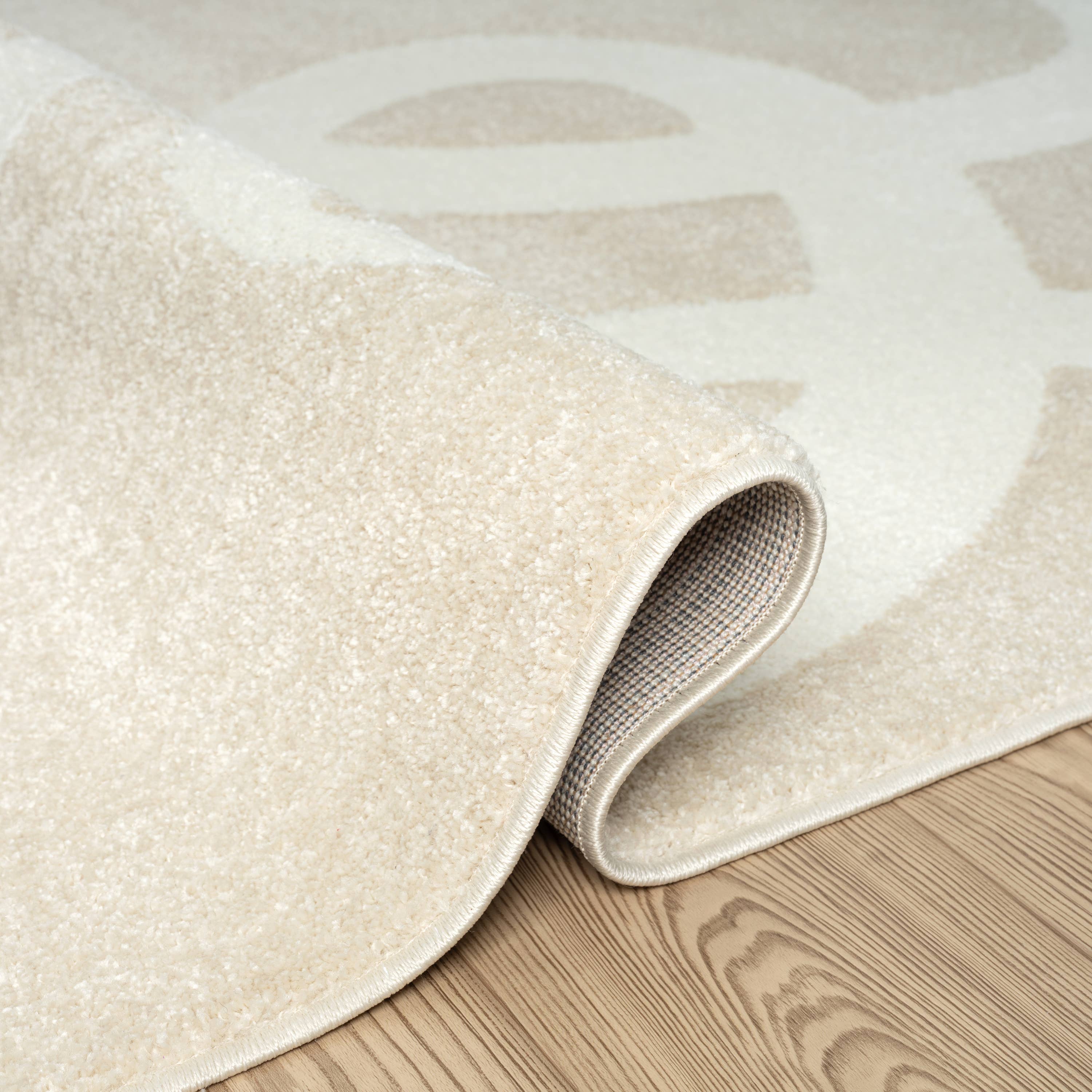 Modern Abstract Decorative Neutral Beige Area Rug: 2' x 3' - Decor Addict, LLC