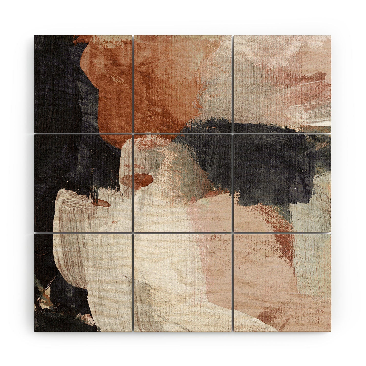 dan hobday art earthly abstract wood wall mural - Decor Addict, LLC