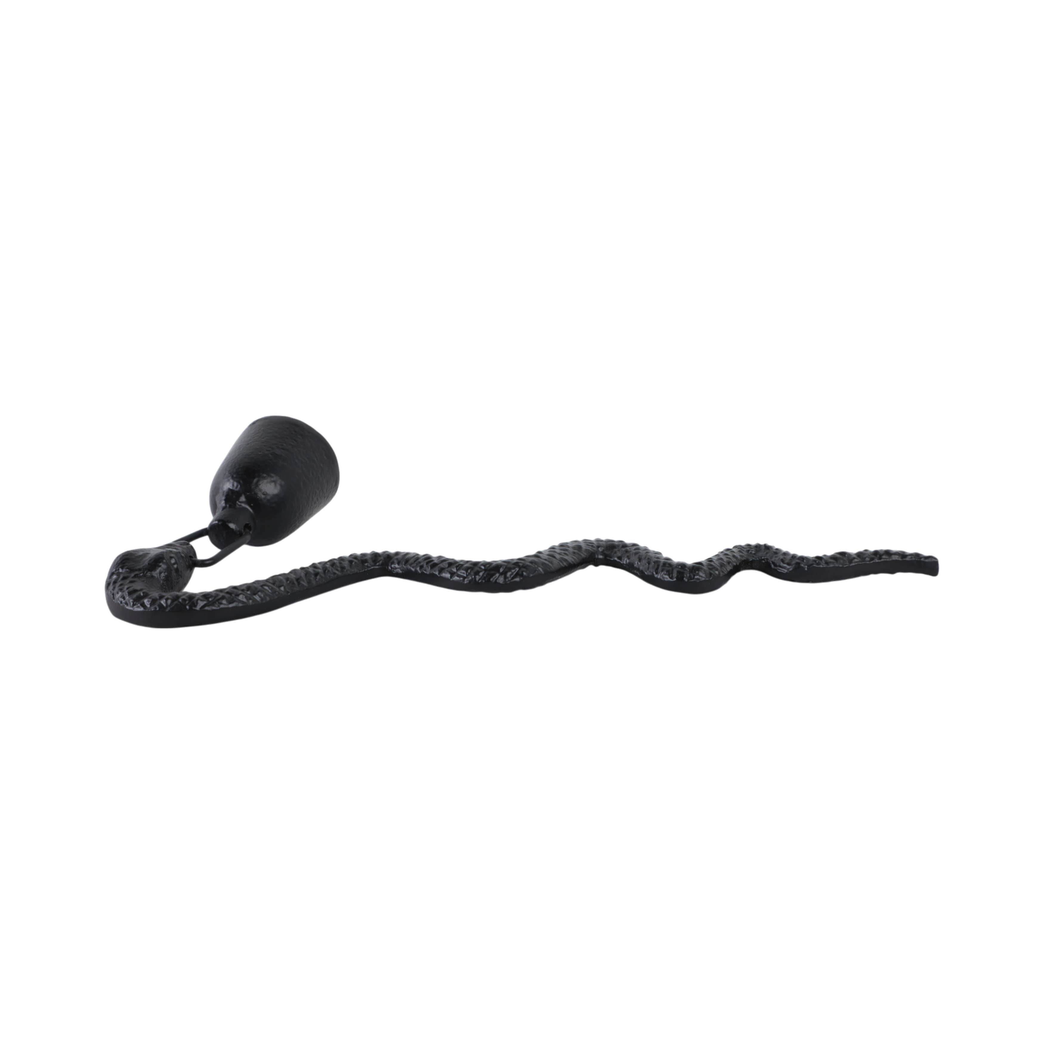 11 in. Black Metal Snake Candle Snuffer - Decor Addict, LLC