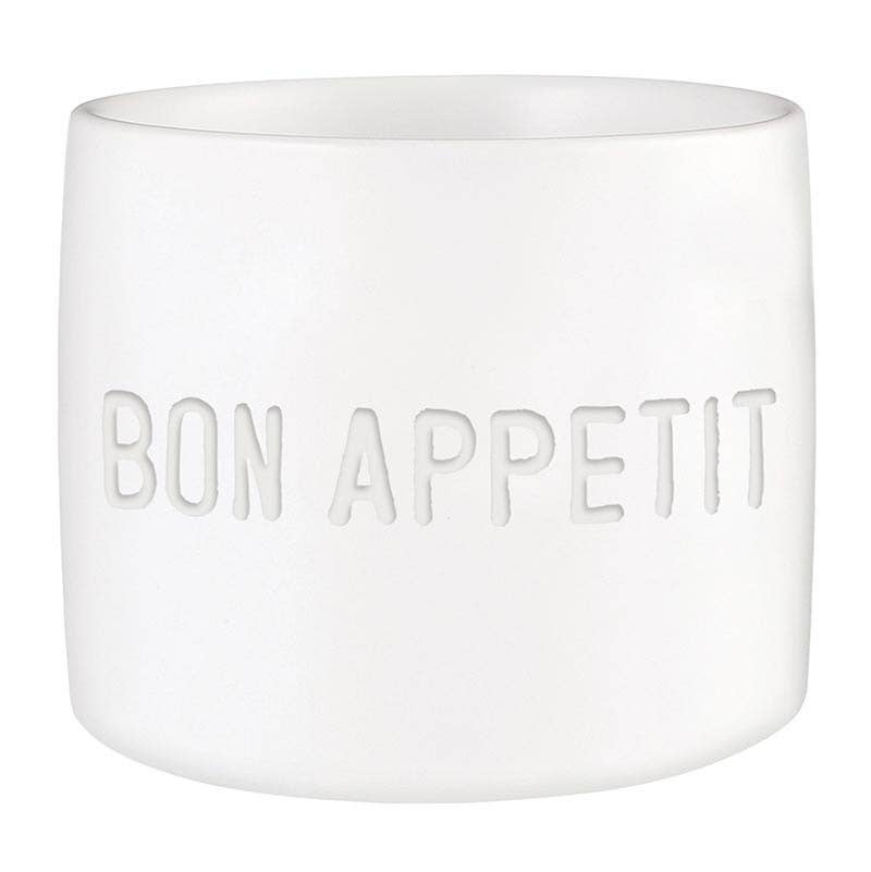 Face To Face Ceramic Napkin Rings - Bon Appetit - Set of 4 - Decor Addict, LLC