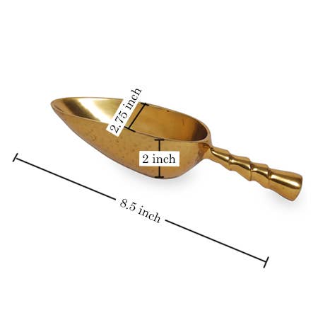 Medium Gilded Aluminum Ice Scoop - Decor Addict, LLC