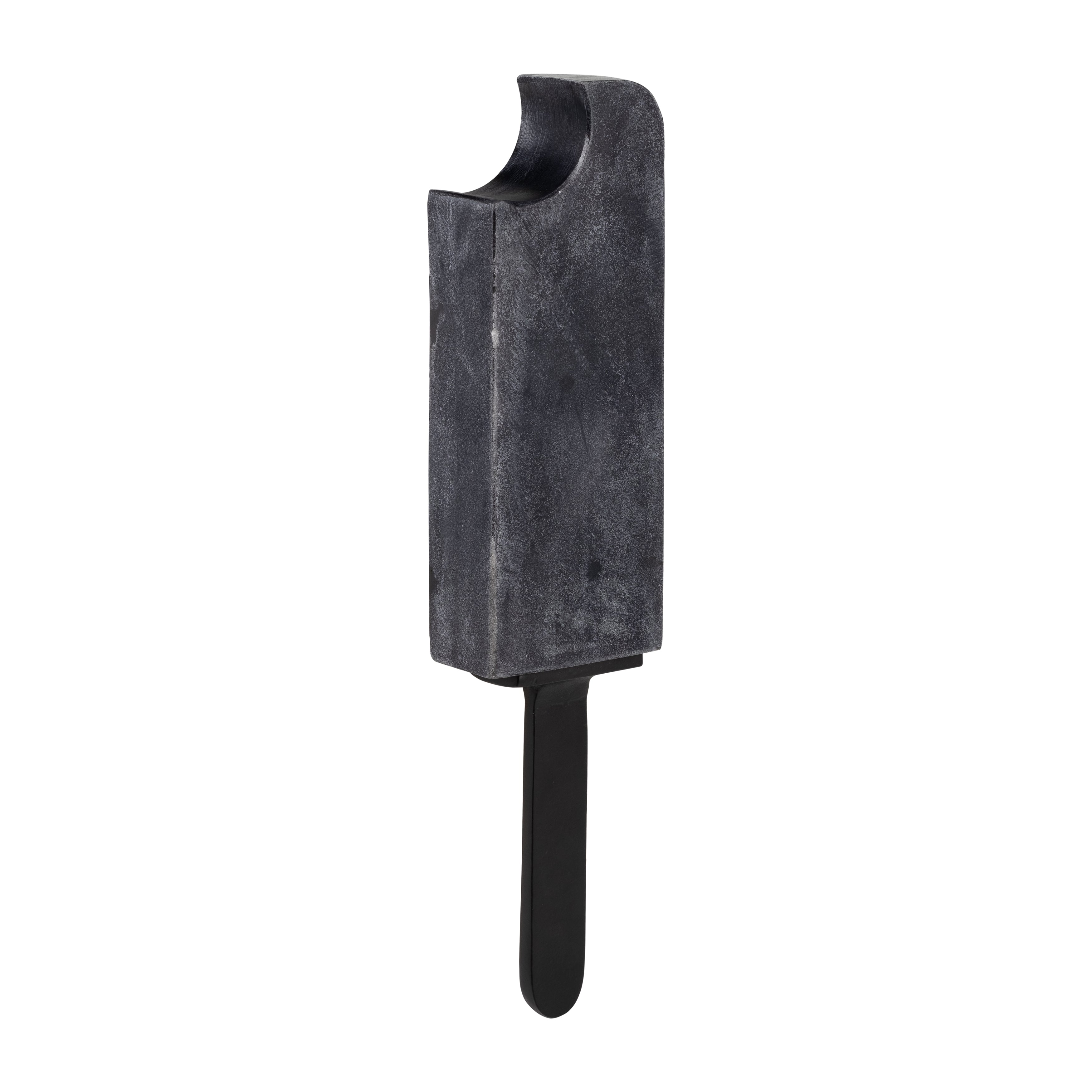 Metal/marble,13",bitten Popsicle Deco,black - Decor Addict, LLC