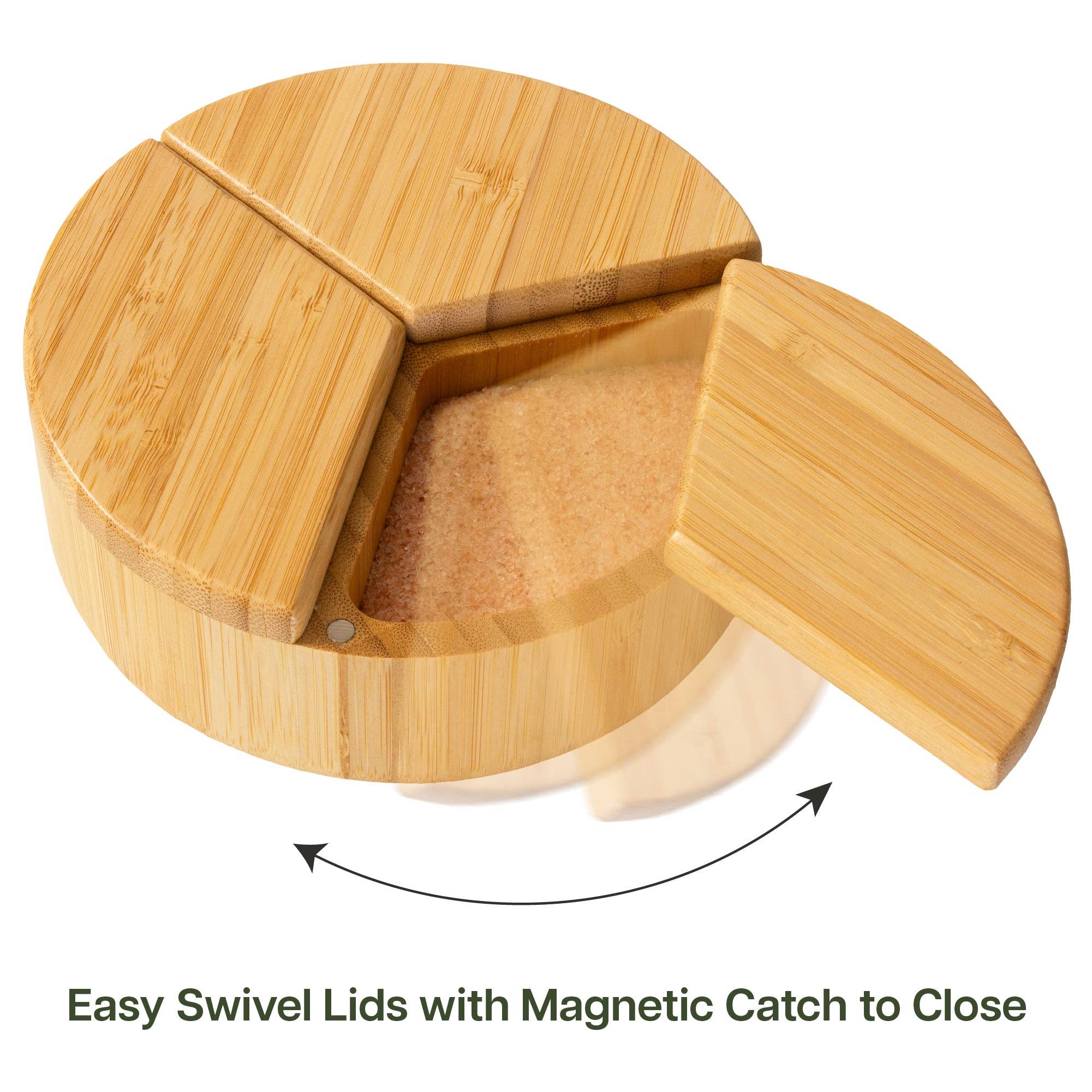 Trio Salt Cellar Storage Box with Swivel Lids - Decor Addict, LLC