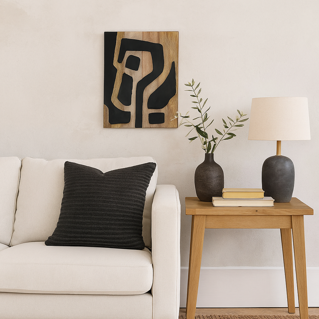 Wood Wall Art|Natural Finish, Abstract Pattern 16x20" - Decor Addict, LLC