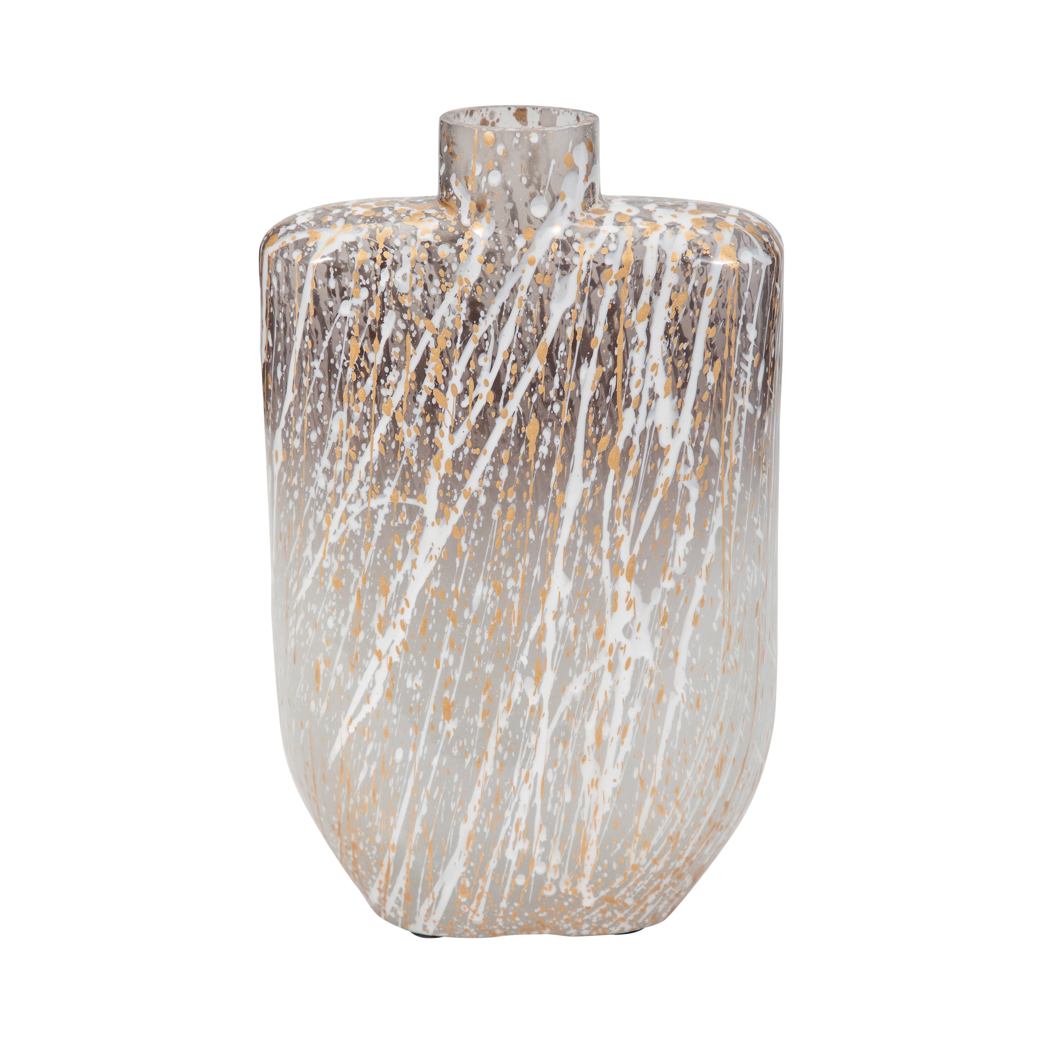 Glass,10",striped Stained Vase,multi - Decor Addict, LLC