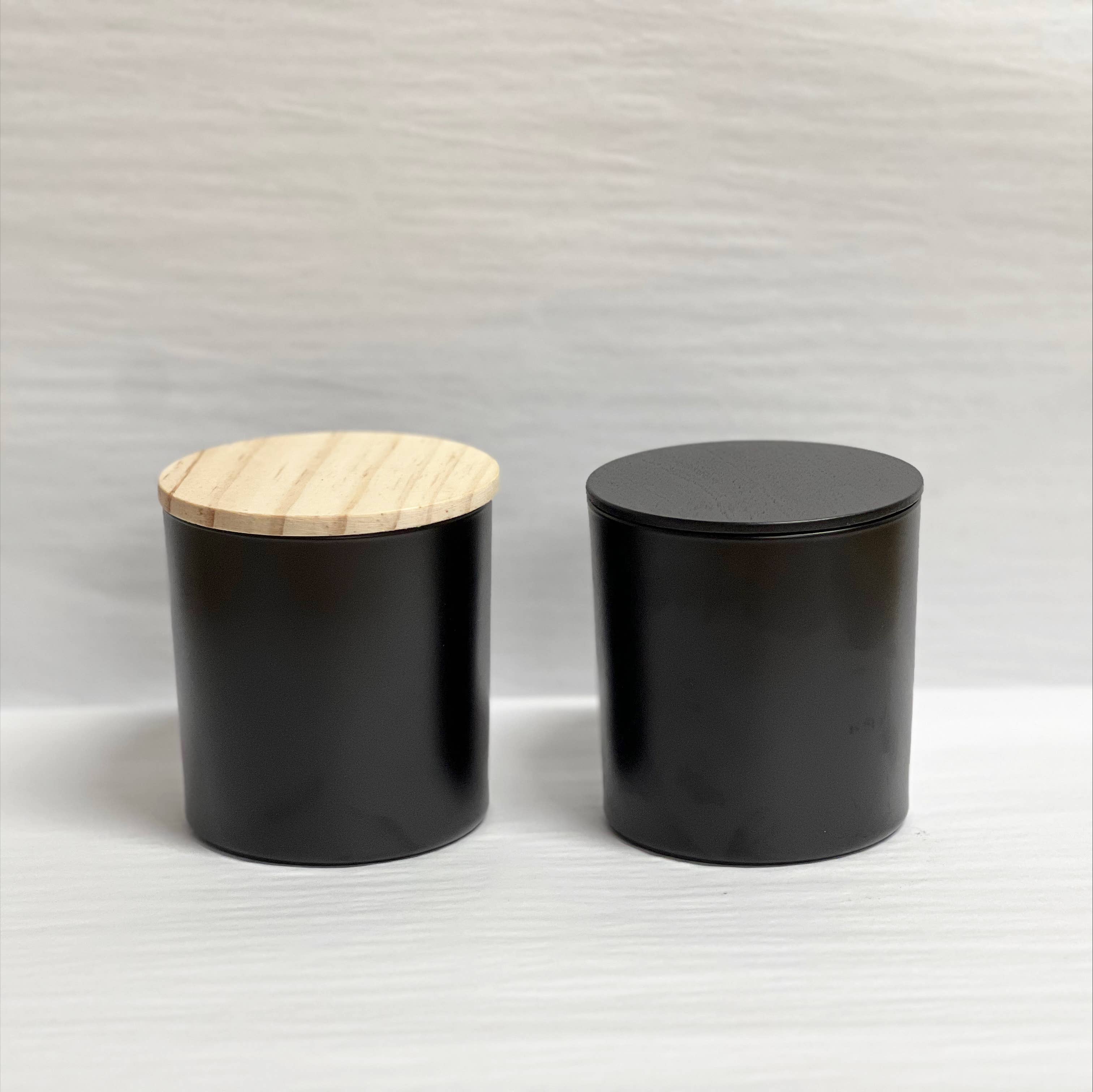 Wood Lids /Set of 12/ Black Wood Lid/ Natural Wood Lid: Black Wood Lids - Decor Addict, LLC