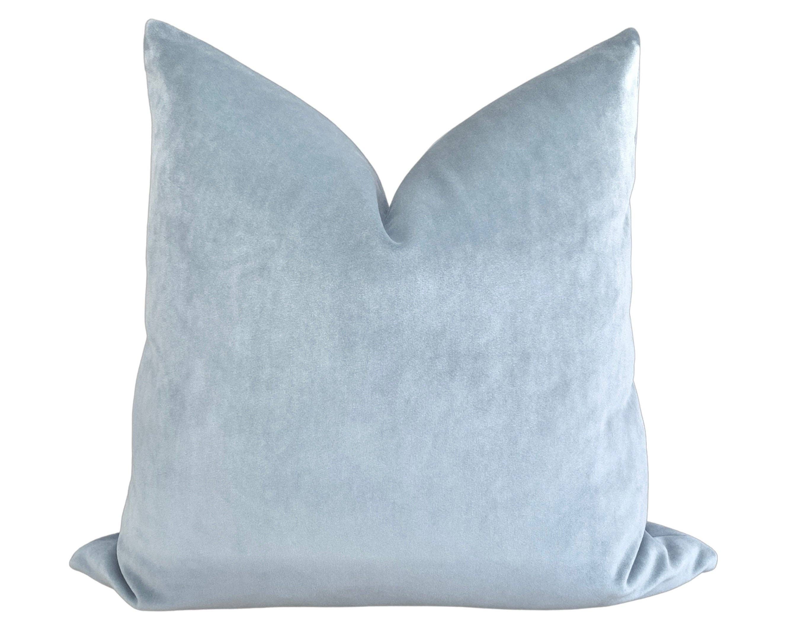 Plush Velvet Pillow Cover - Spa Blue: 12x20 - Decor Addict, LLC