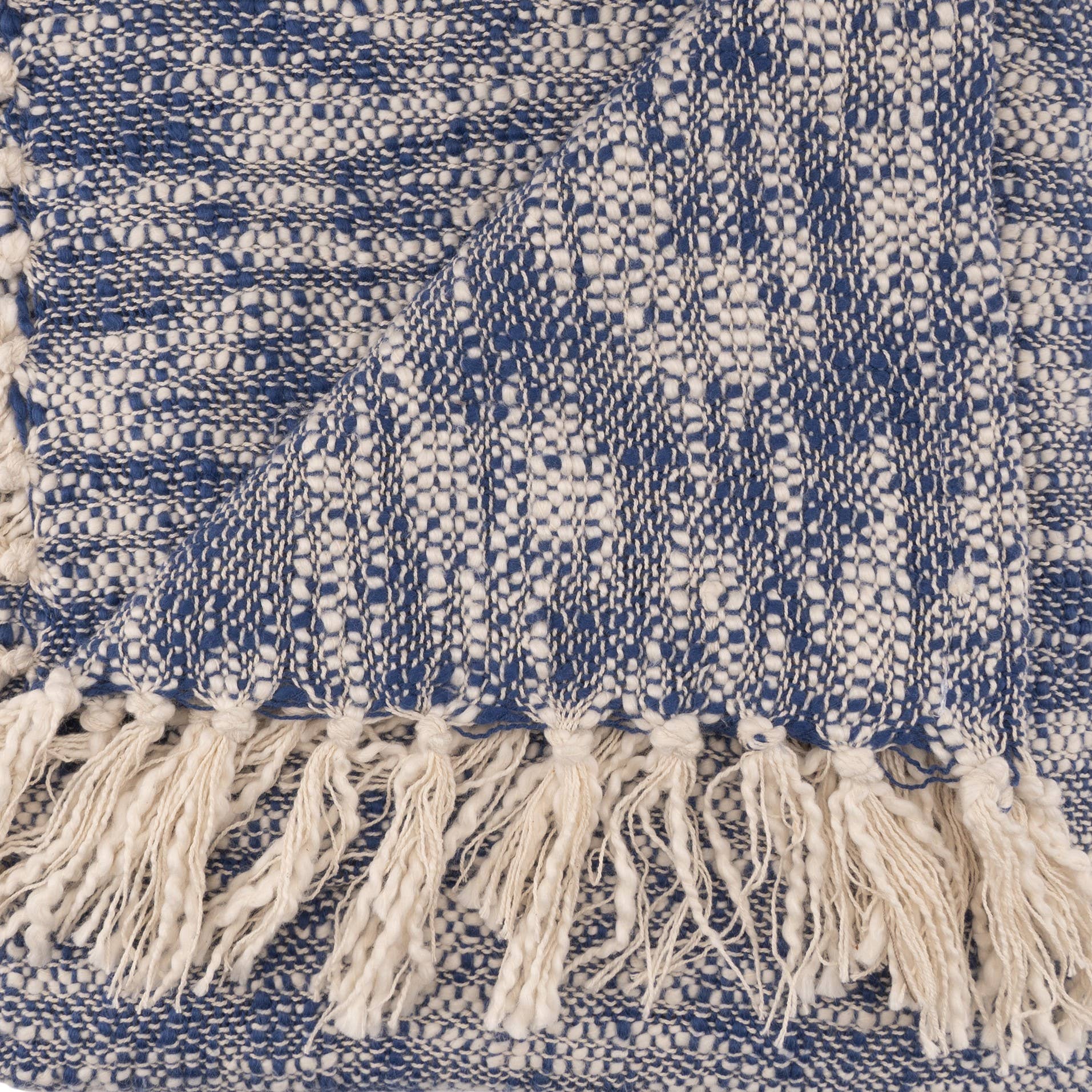 Chambray Ways Throw Blanket: Blue - Decor Addict, LLC