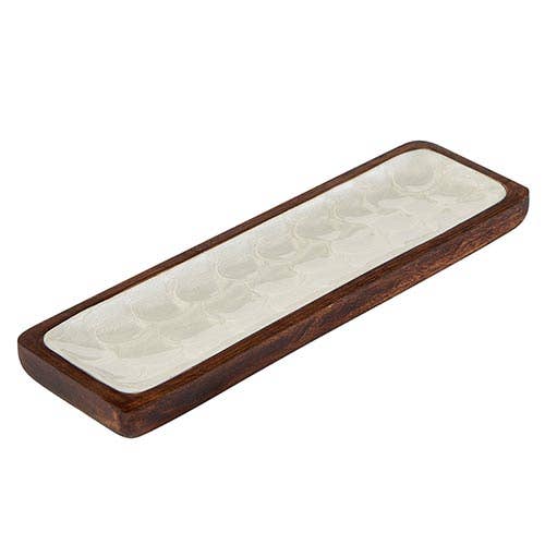 Inlaid Walnut Tray Md - Decor Addict, LLC