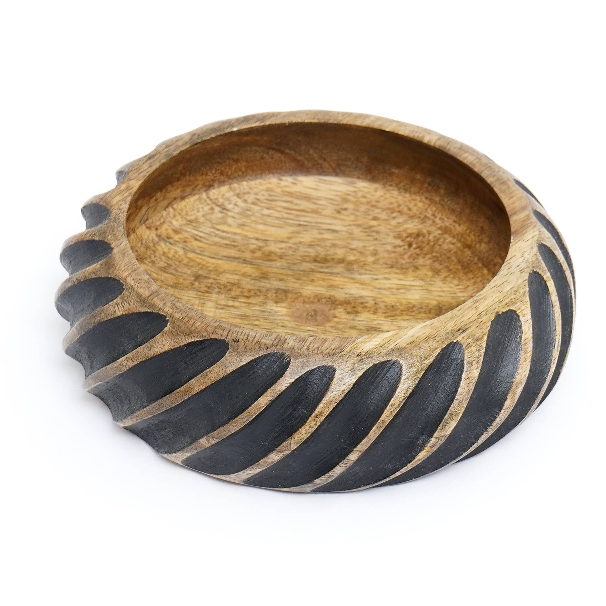 6 Inch Round Decorative Handmade Wooden Bowl - Decor Addict, LLC