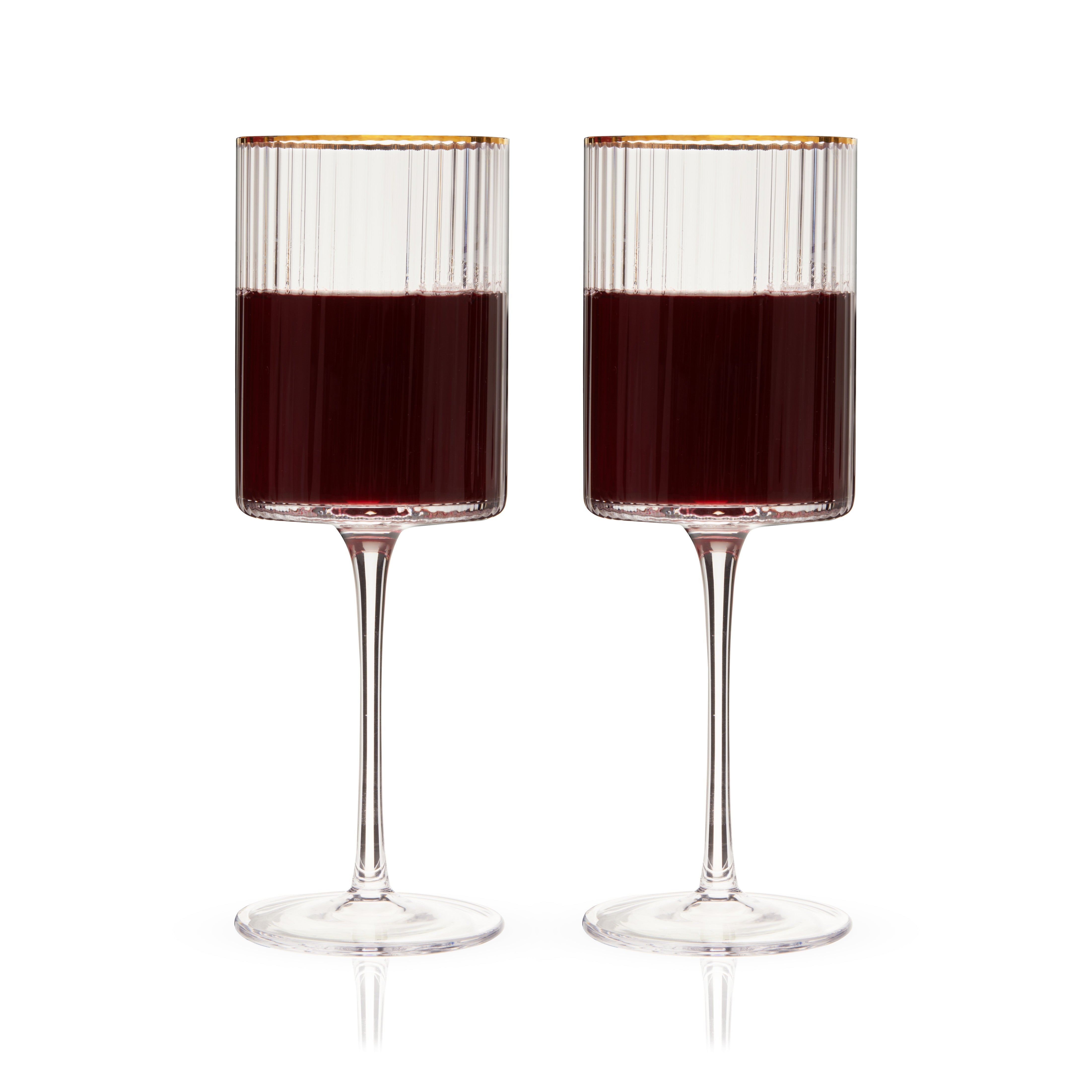Meridian Crystal Wine Glasses Set of 2 - Decor Addict, LLC