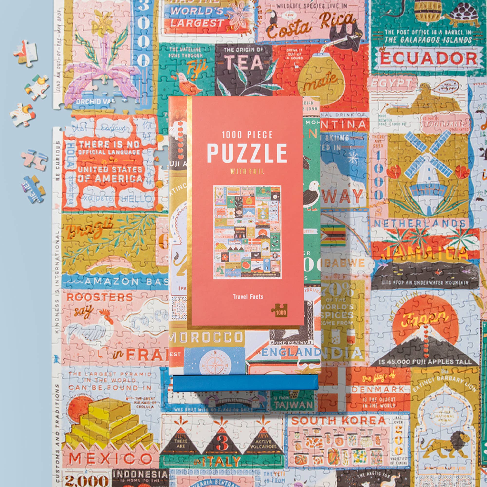 1000 PIECE PUZZLE, Travel Facts, Firelight - Decor Addict, LLC