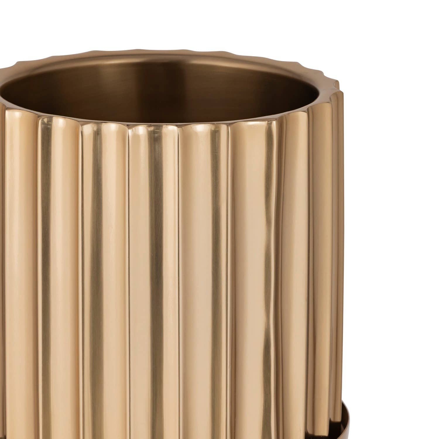 Gold Steel Ice Bucket Medium Double Wall: Gold / STEEL - Decor Addict, LLC