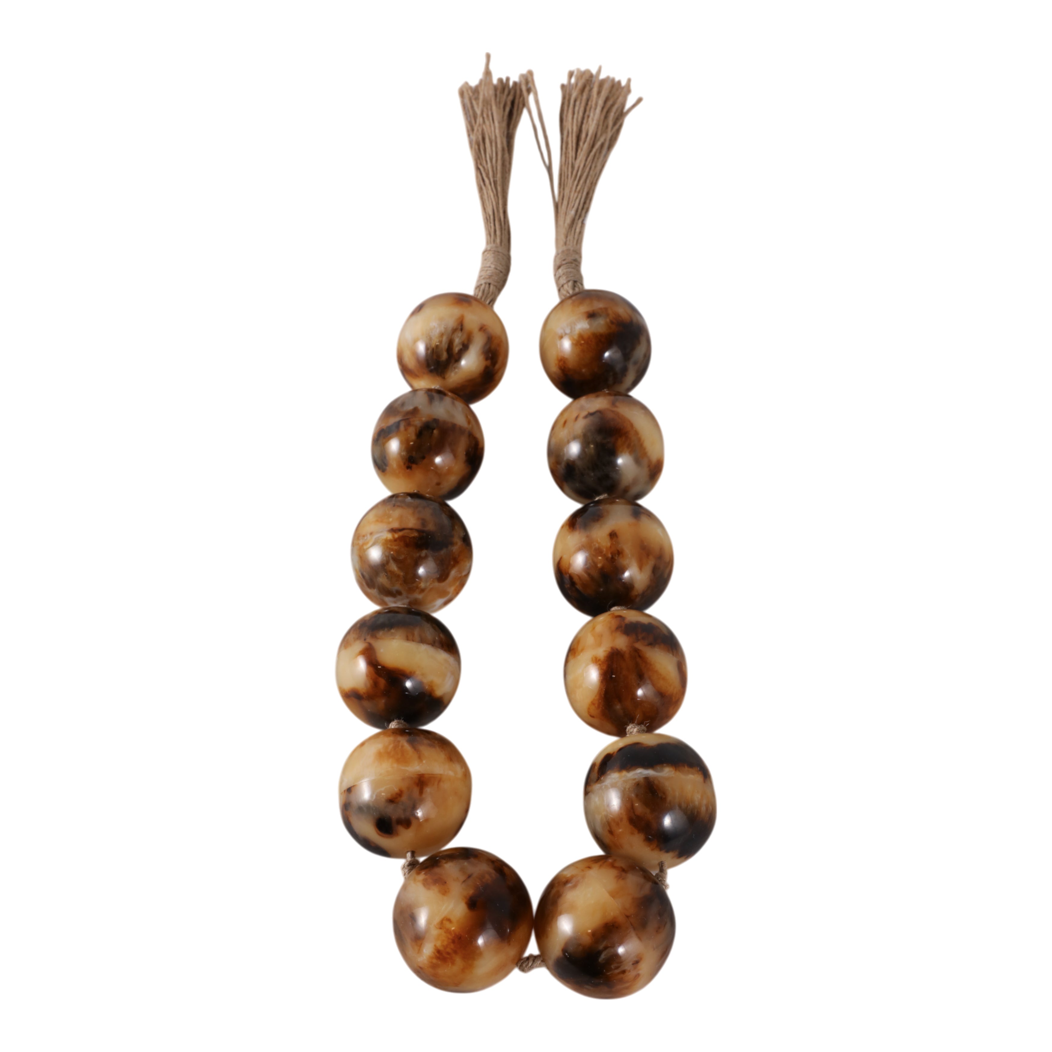 40" Swirled 2" Resin Beaded Garland, Brown - Decor Addict, LLC