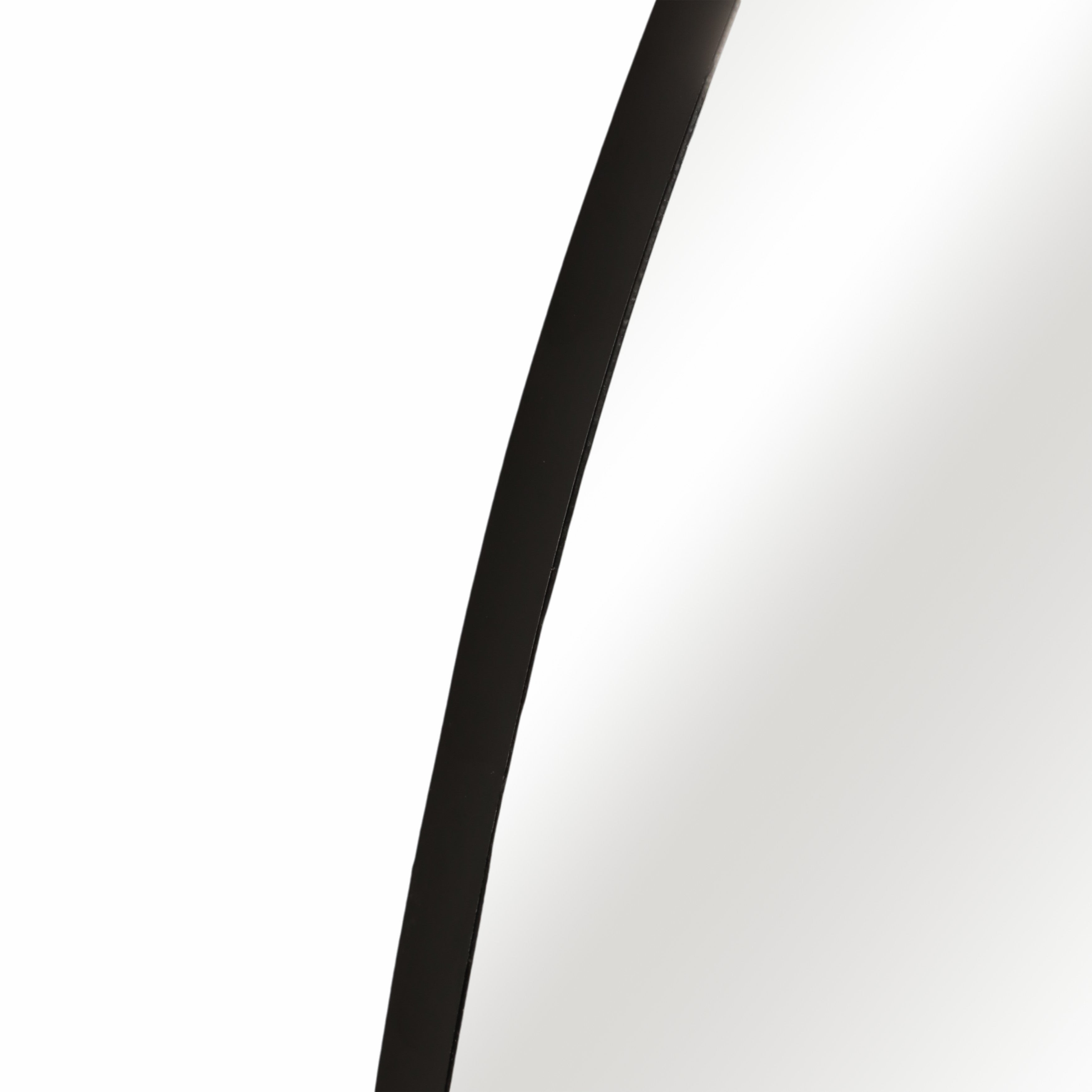 30x35" Irregular Round Mirror, Black - Decor Addict, LLC