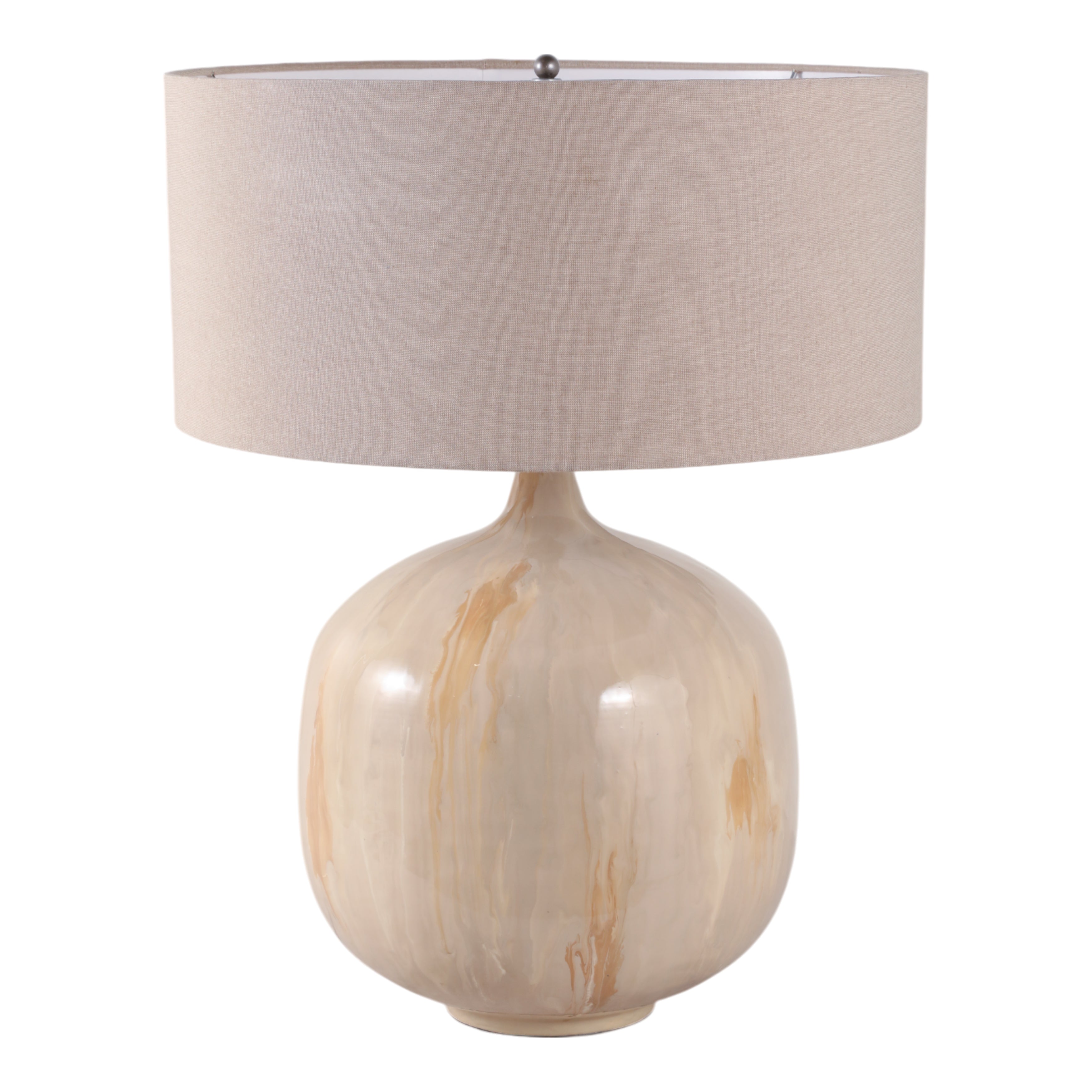 28x22" Metal Base Table Lamp, Ivory - Decor Addict, LLC