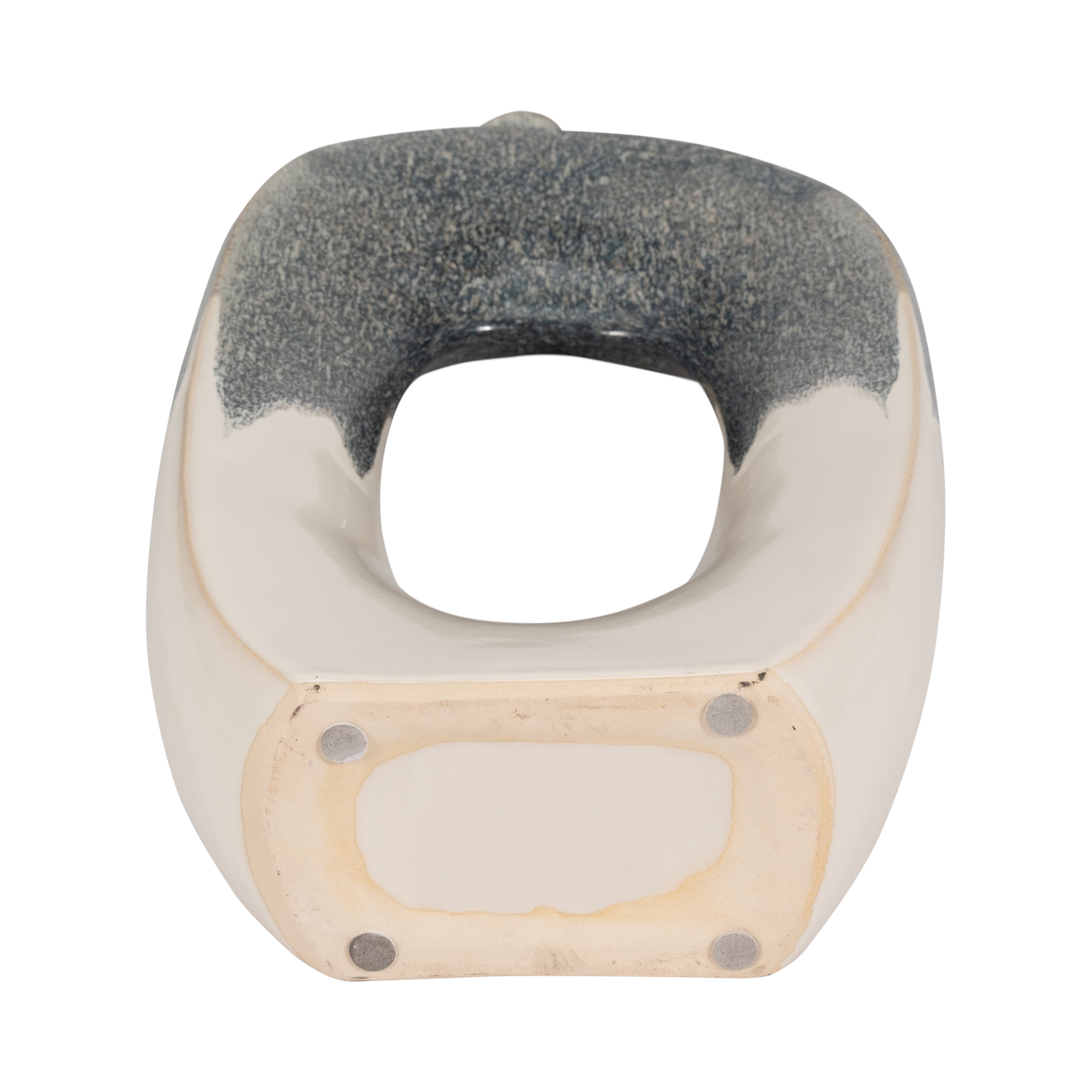 Cer, 16" Curvy Open Cut-out Vase, Blue/white - Decor Addict, LLC