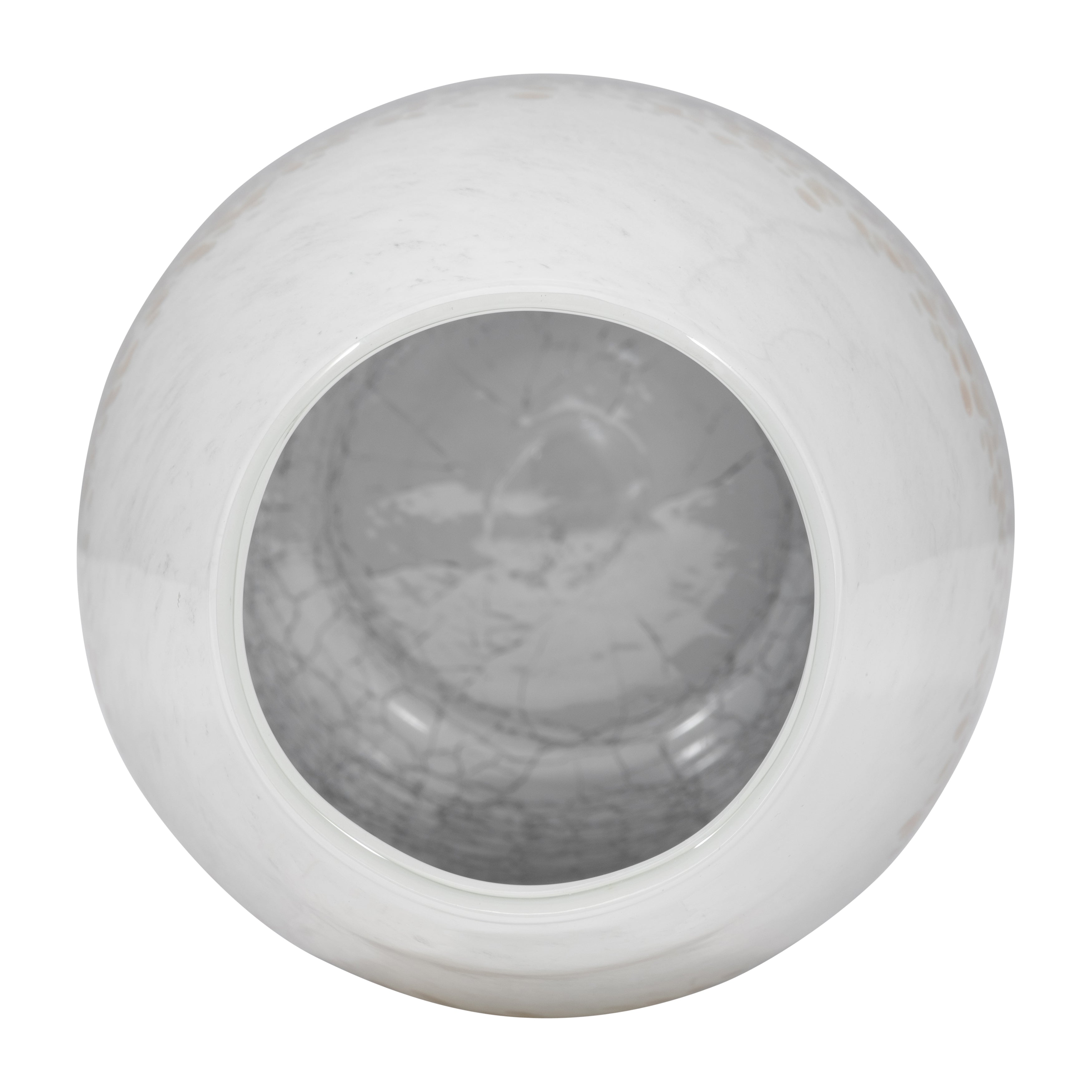 Glass, 12" Crackle Vase, Multi - Decor Addict, LLC