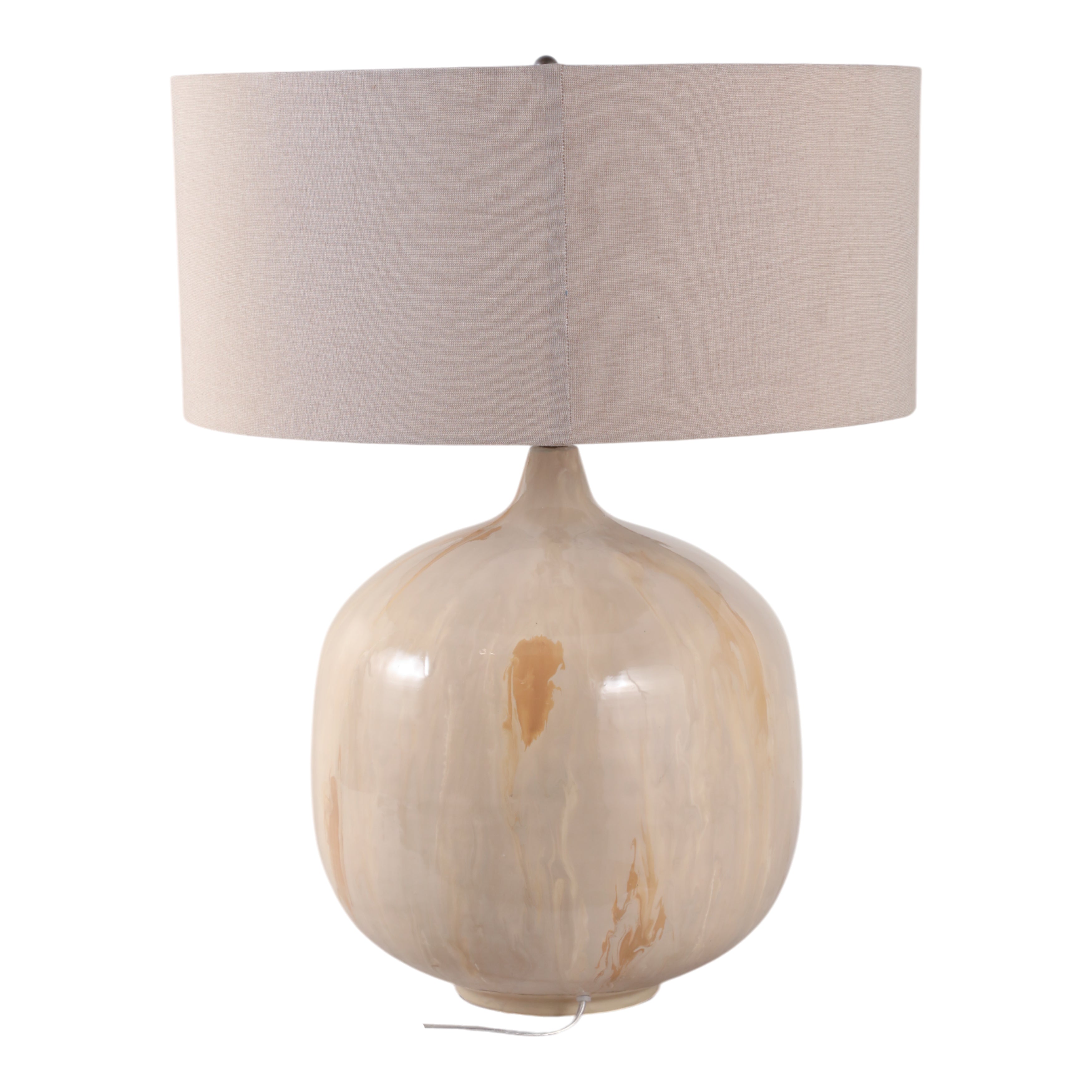 28x22" Metal Base Table Lamp, Ivory - Decor Addict, LLC