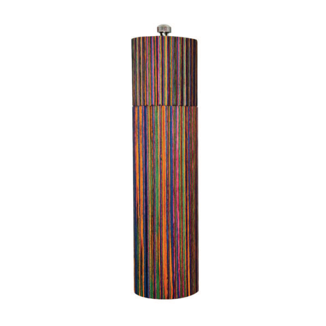 8" Rainbow Pakka Pepper Mill - Splined