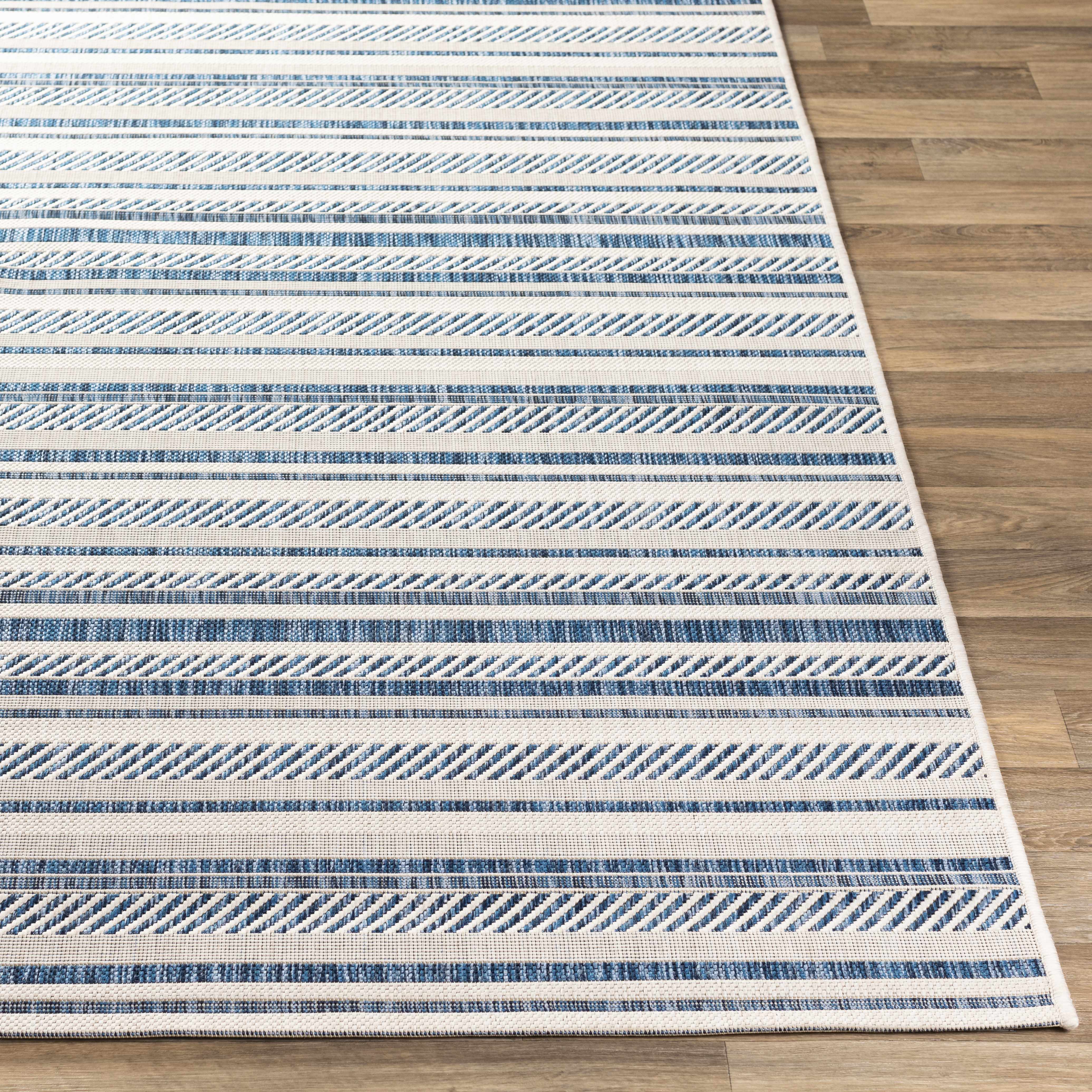 Olin White&Blue Performance Rug - Decor Addict, LLC