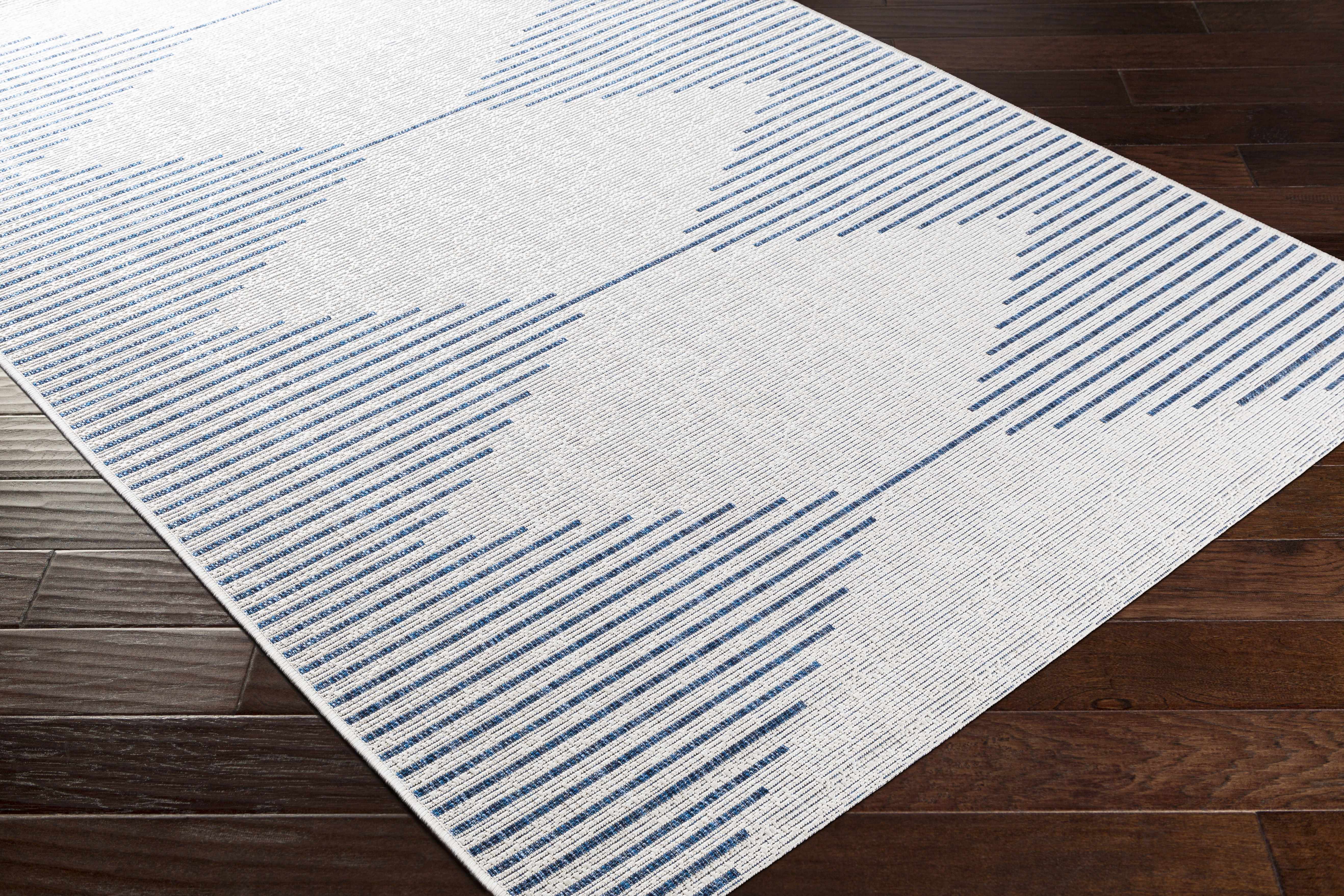 Stephan Blue & Cream Area Rug - Decor Addict, LLC