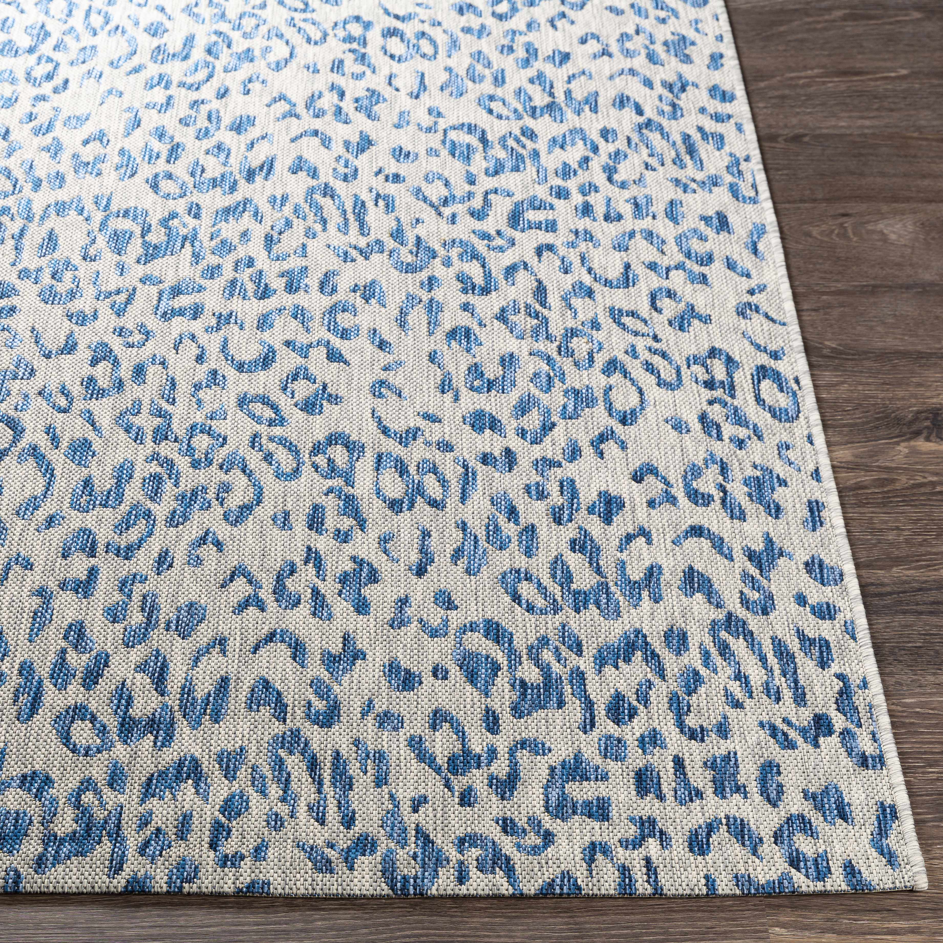 Skipsea Blue Leopard Performance Rug - Decor Addict, LLC