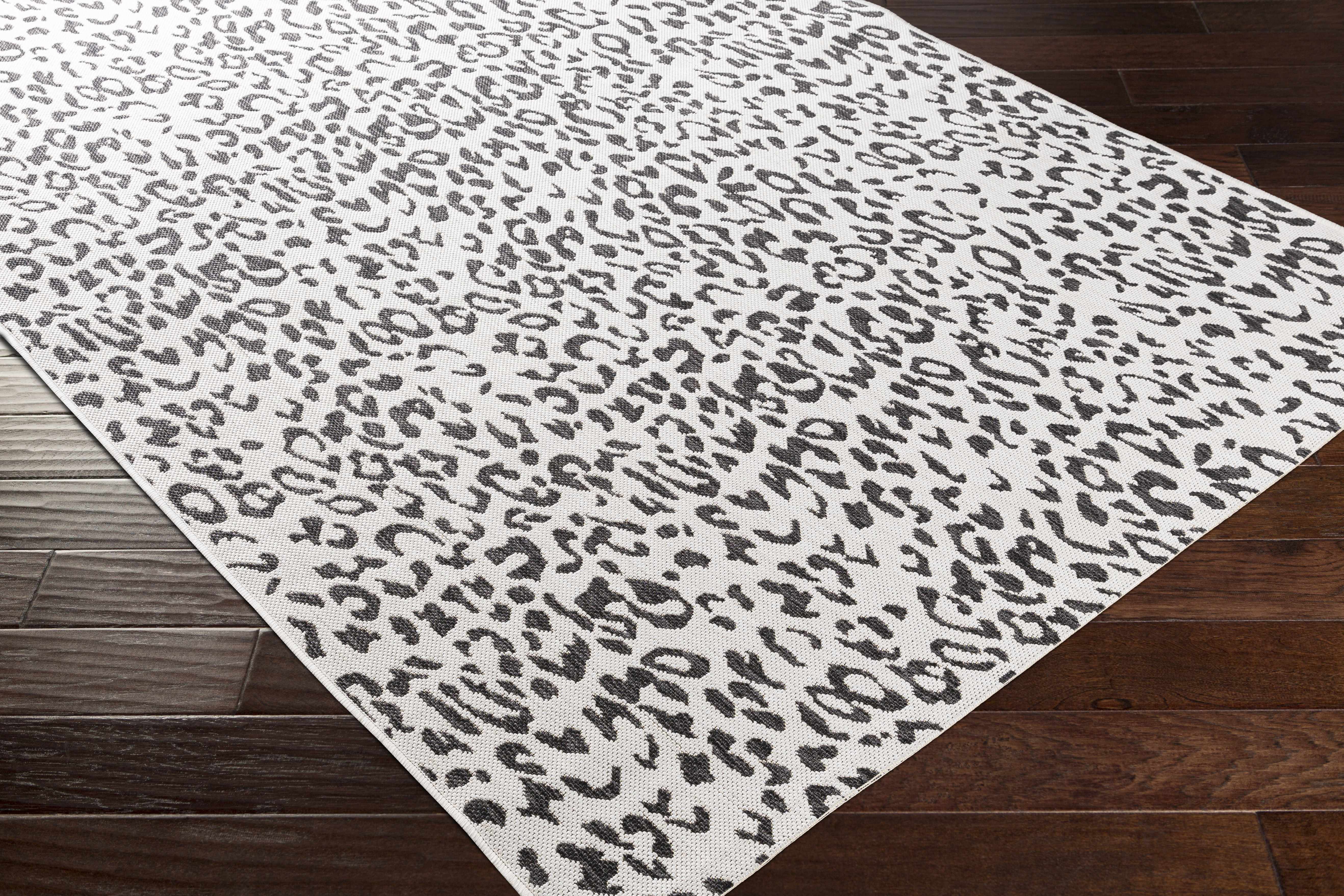 Alderbury White Leopard Print Rug - Decor Addict, LLC