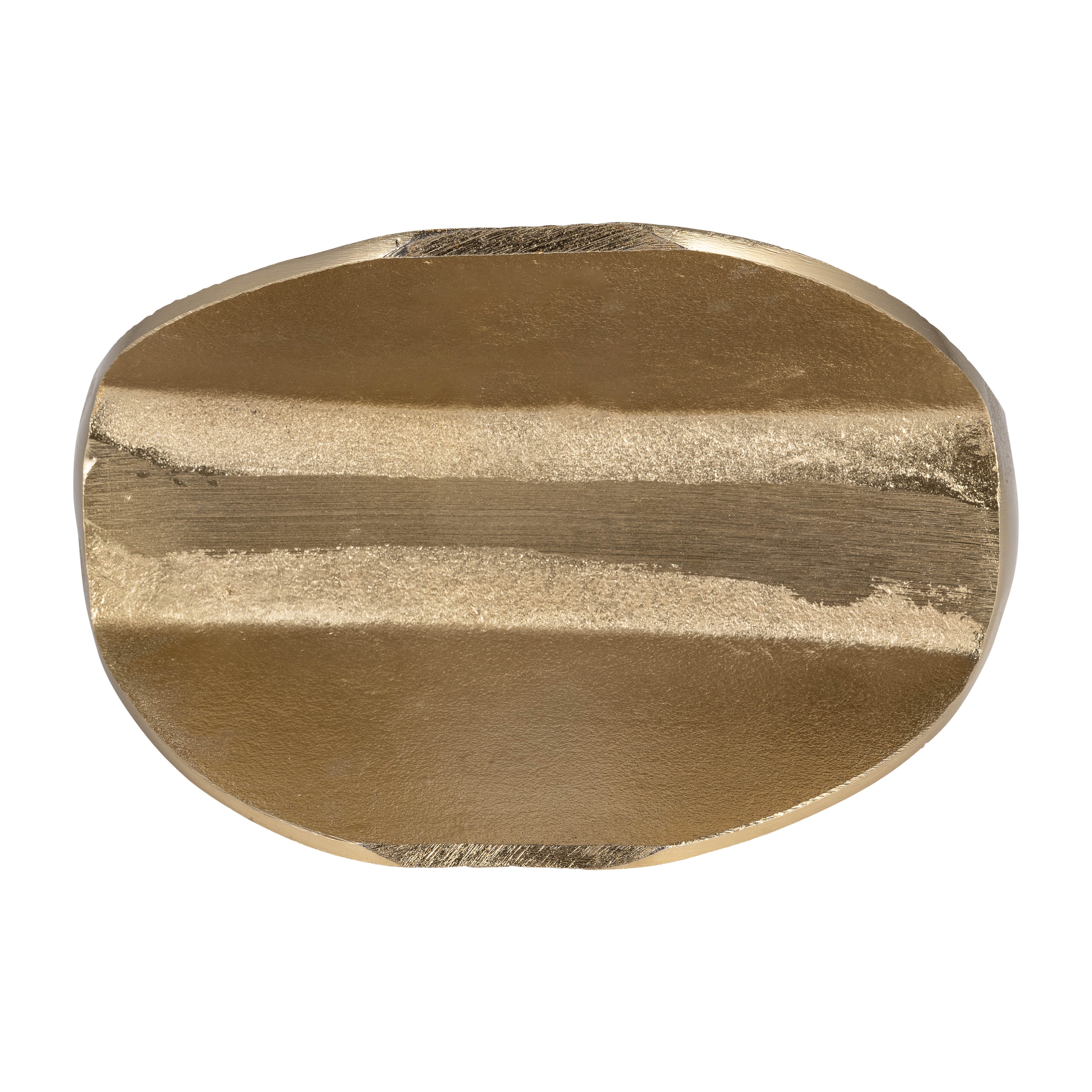 Metal, 8" Etched Oval Vase, Champagne - Decor Addict, LLC