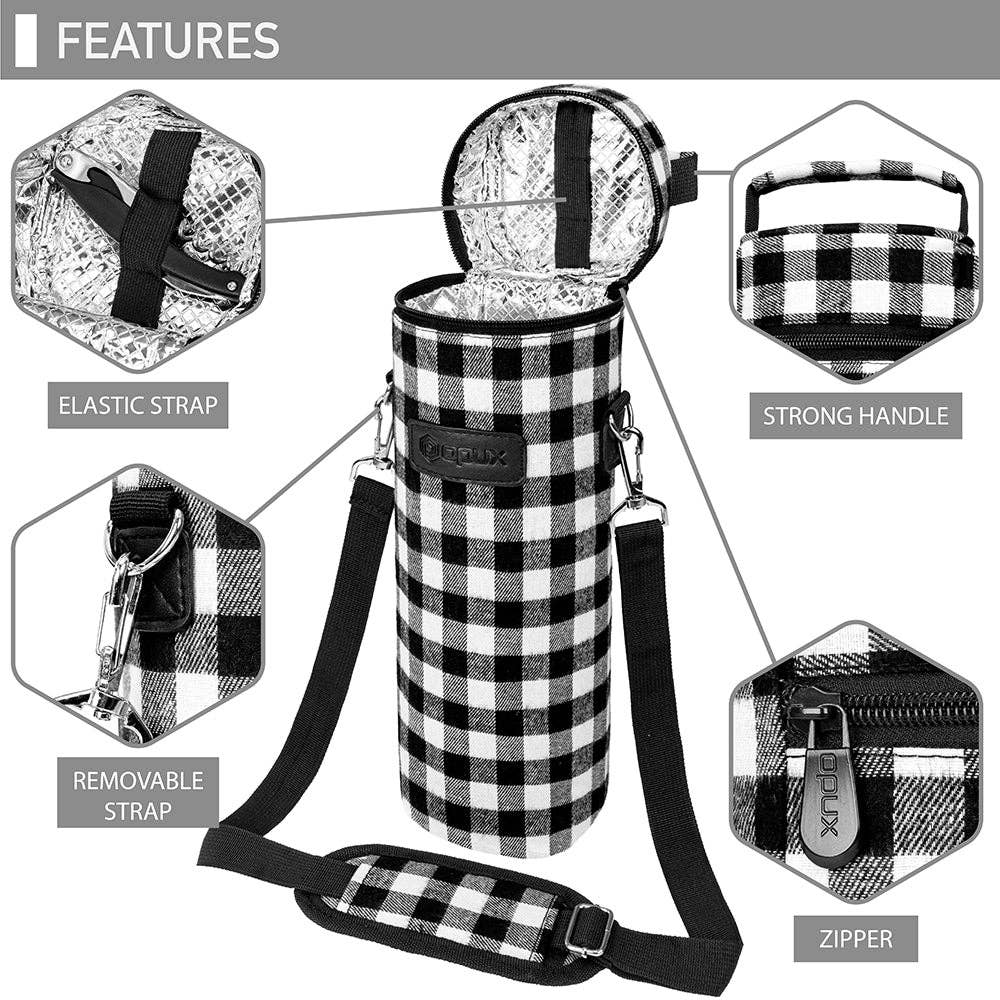 1 Bottle Wine Carrier Bag: Black / 1 Bottle - Decor Addict, LLC