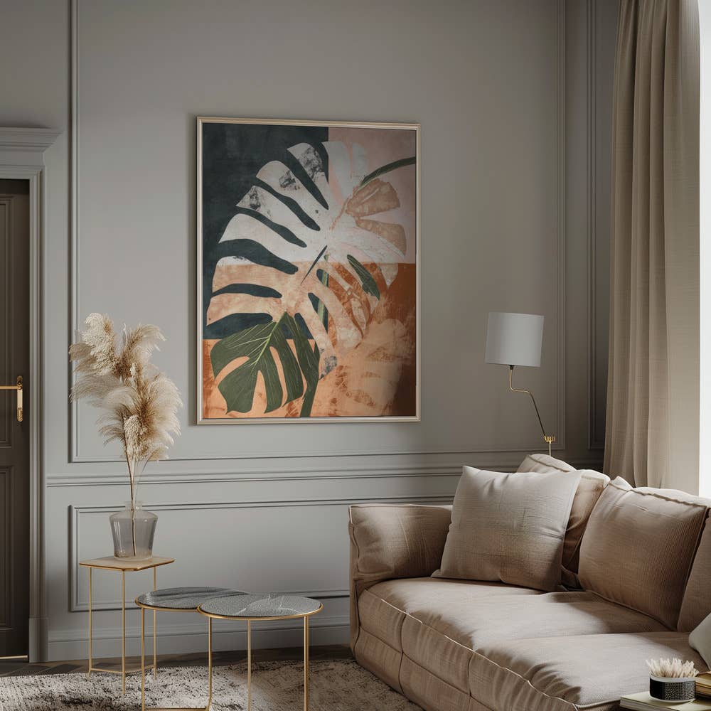 "Into the jungle" Framed Textured Wall Art: Gold / 40"H x 30"W - Decor Addict, LLC