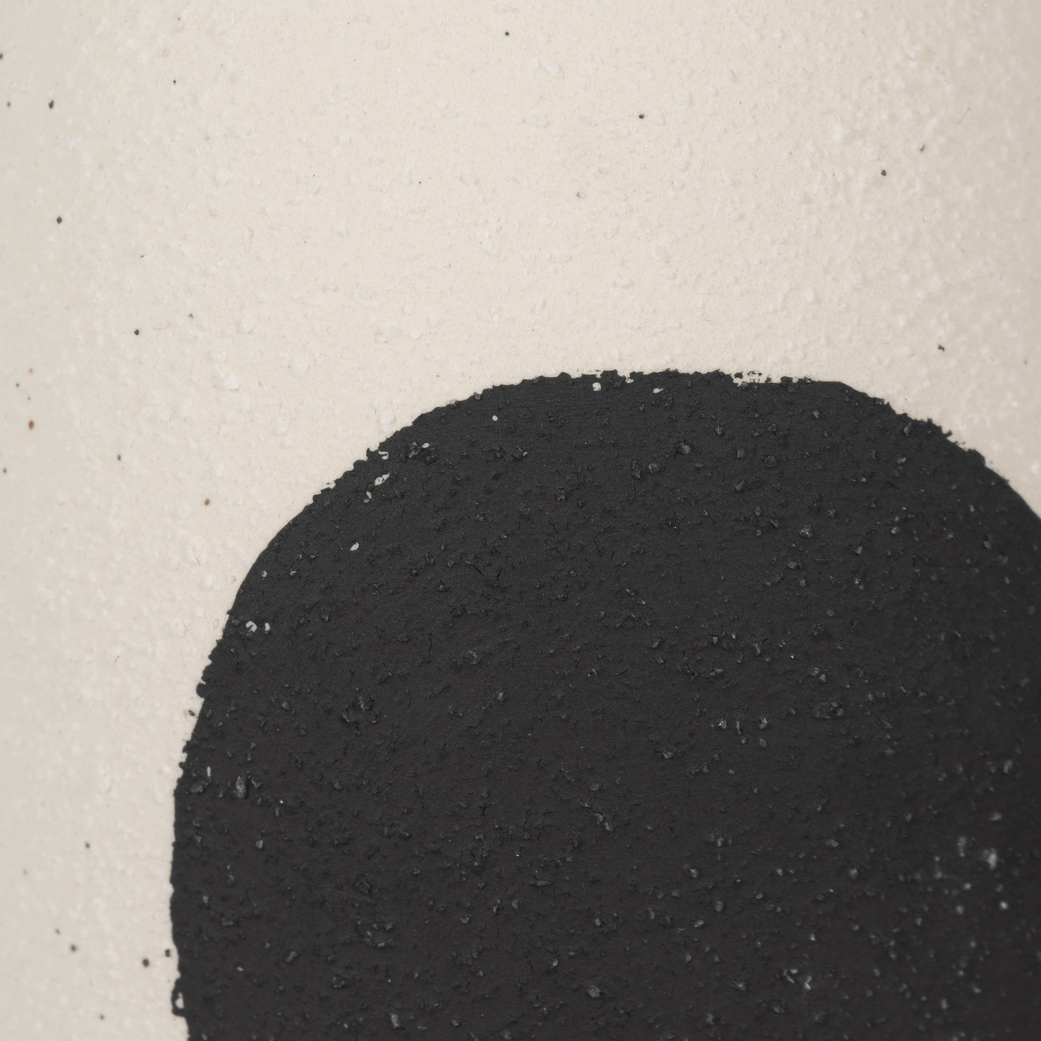 Ivory/Black 15 in. Ceramic Round Abstract Funky Vase - Decor Addict, LLC