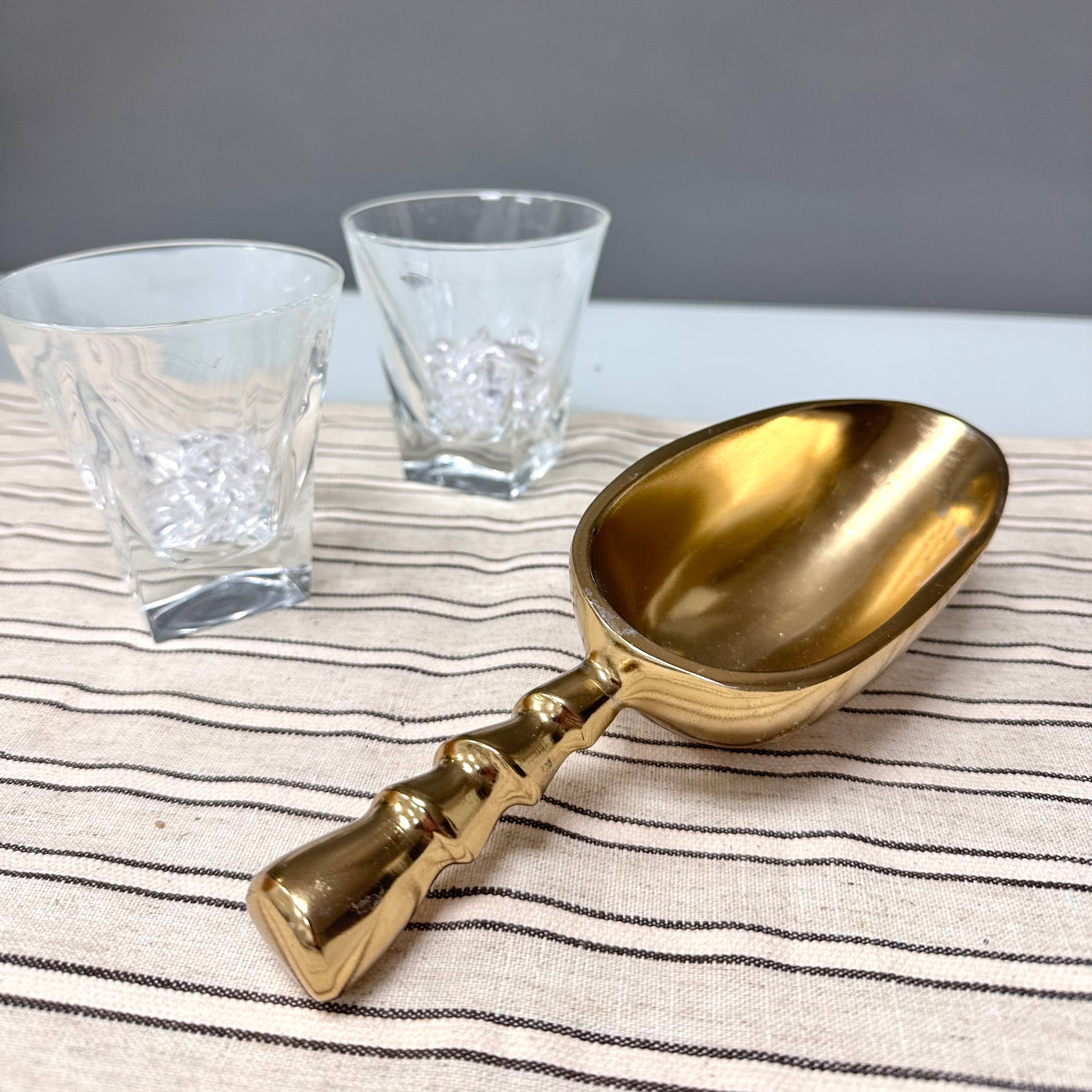 Medium Gilded Aluminum Ice Scoop - Decor Addict, LLC