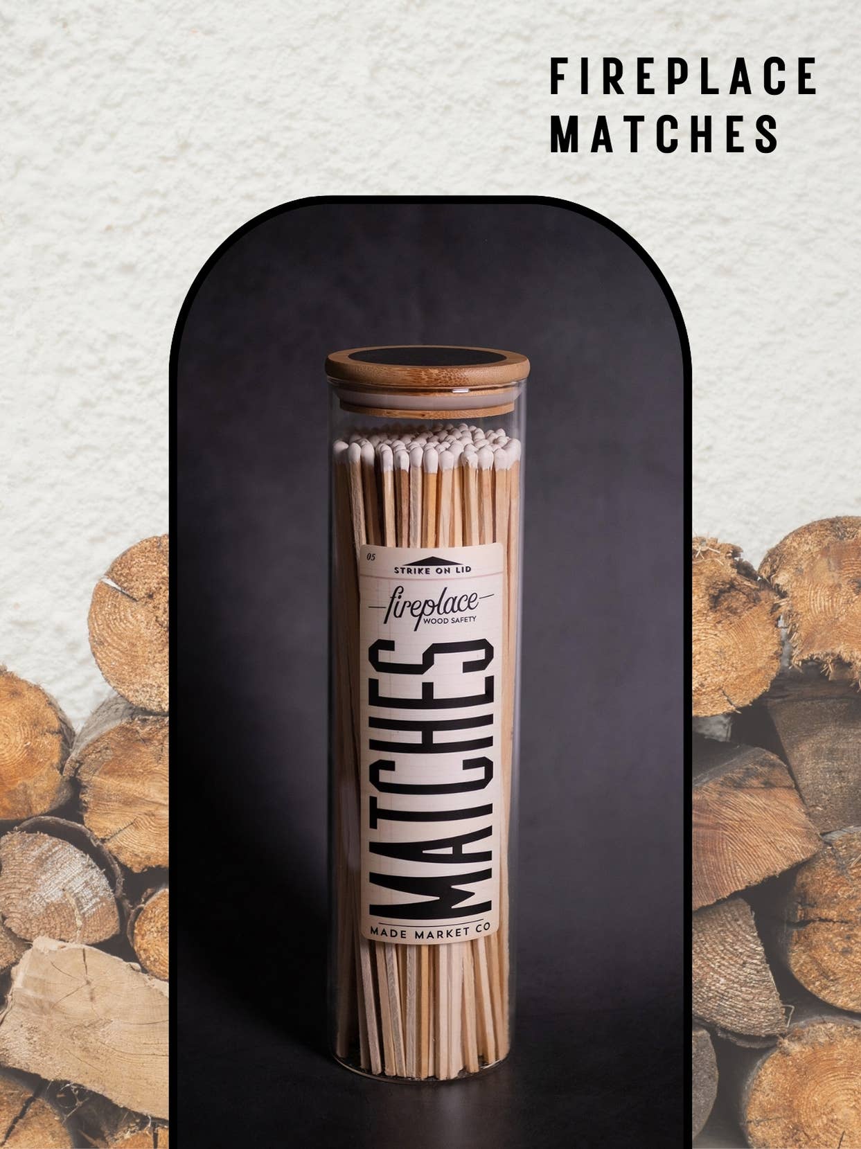 Apothecary Vintage Fireplace White Matches - Decor Addict, LLC
