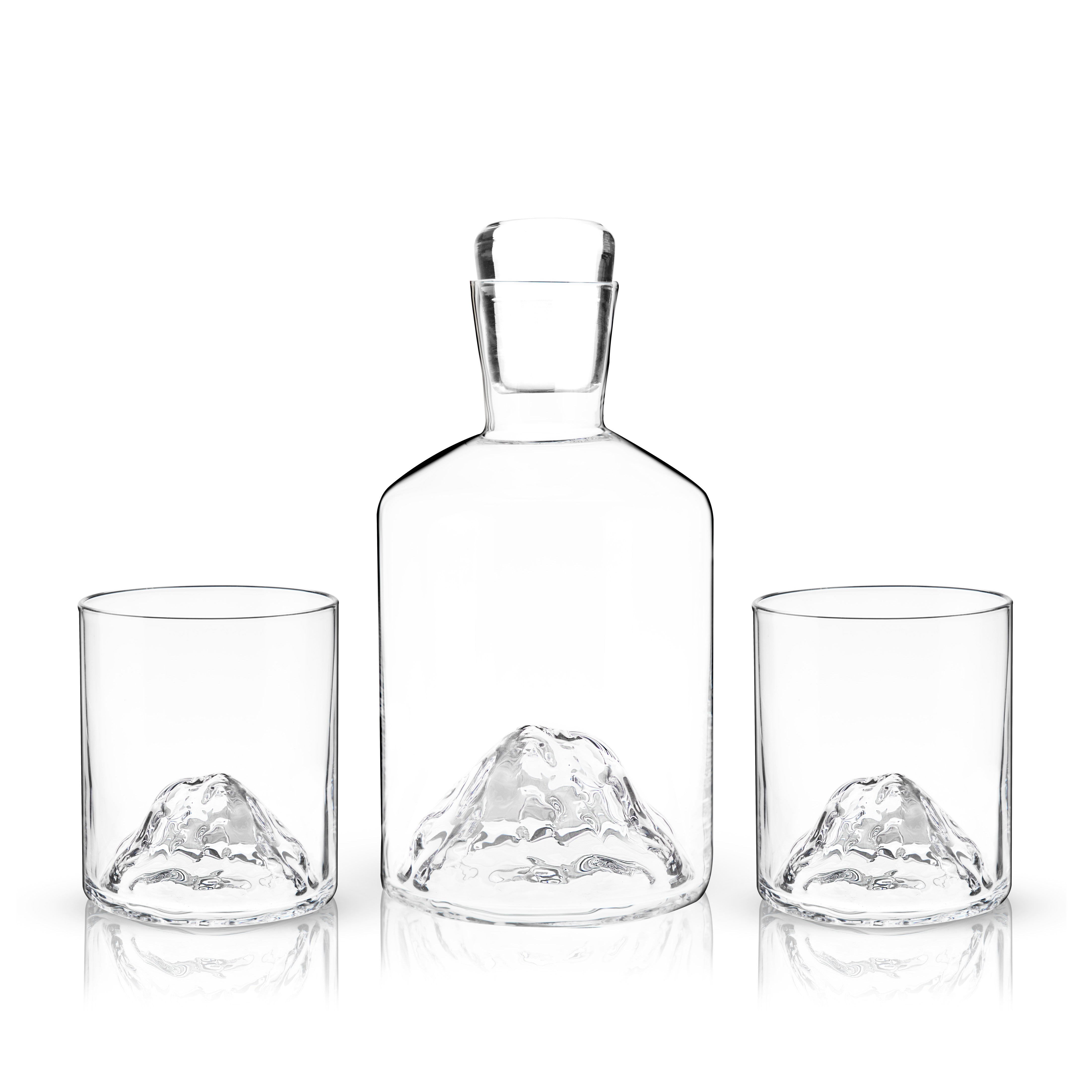 Mountain Crystal Decanter and Tumbler Set - Decor Addict, LLC