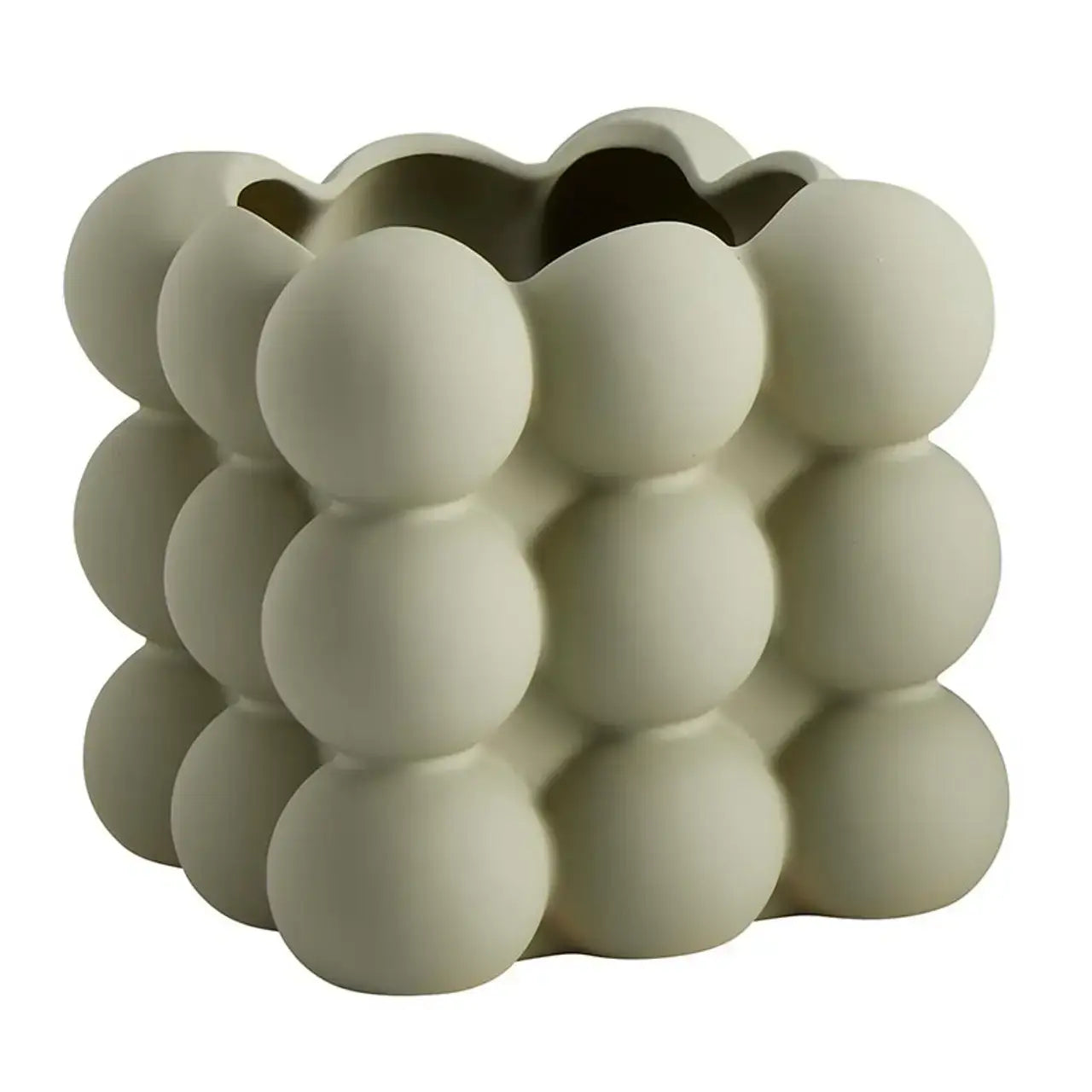 Matte Sage Bubble Pot - Decor Addict, LLC