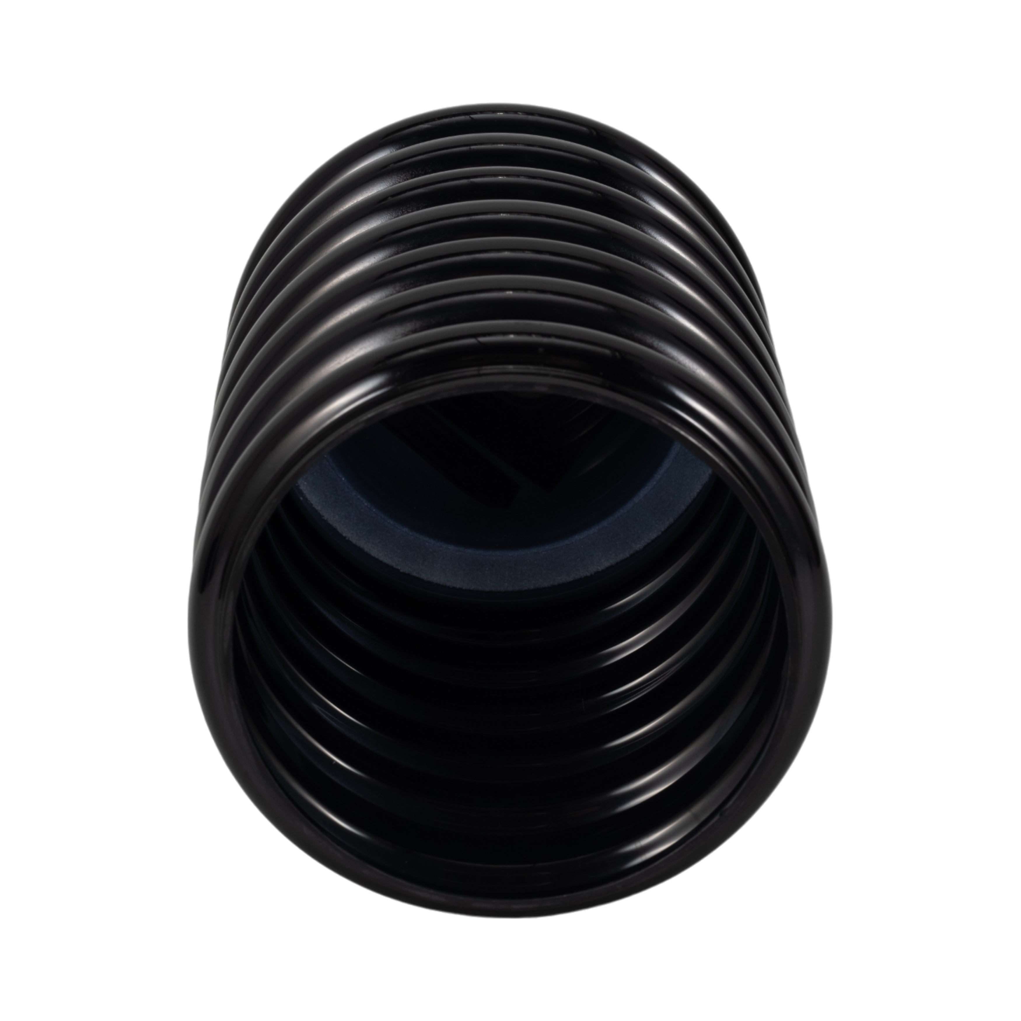 Glass, 9"h, Scallop Vase, Black - Decor Addict, LLC