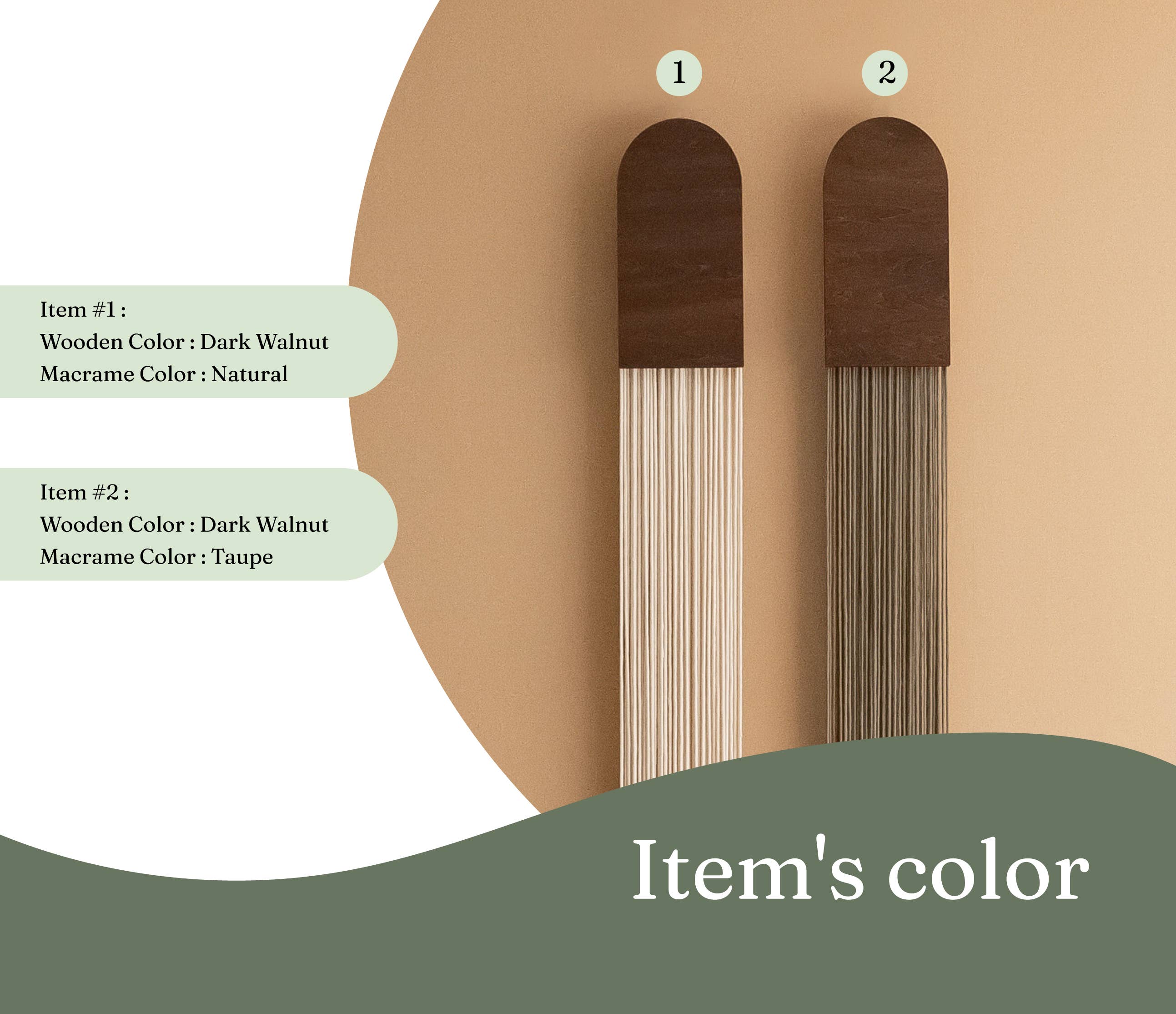 Macrame Fiber Wall Hanging for Elegant Home V80 : Taupe / Jacobean - Decor Addict, LLC