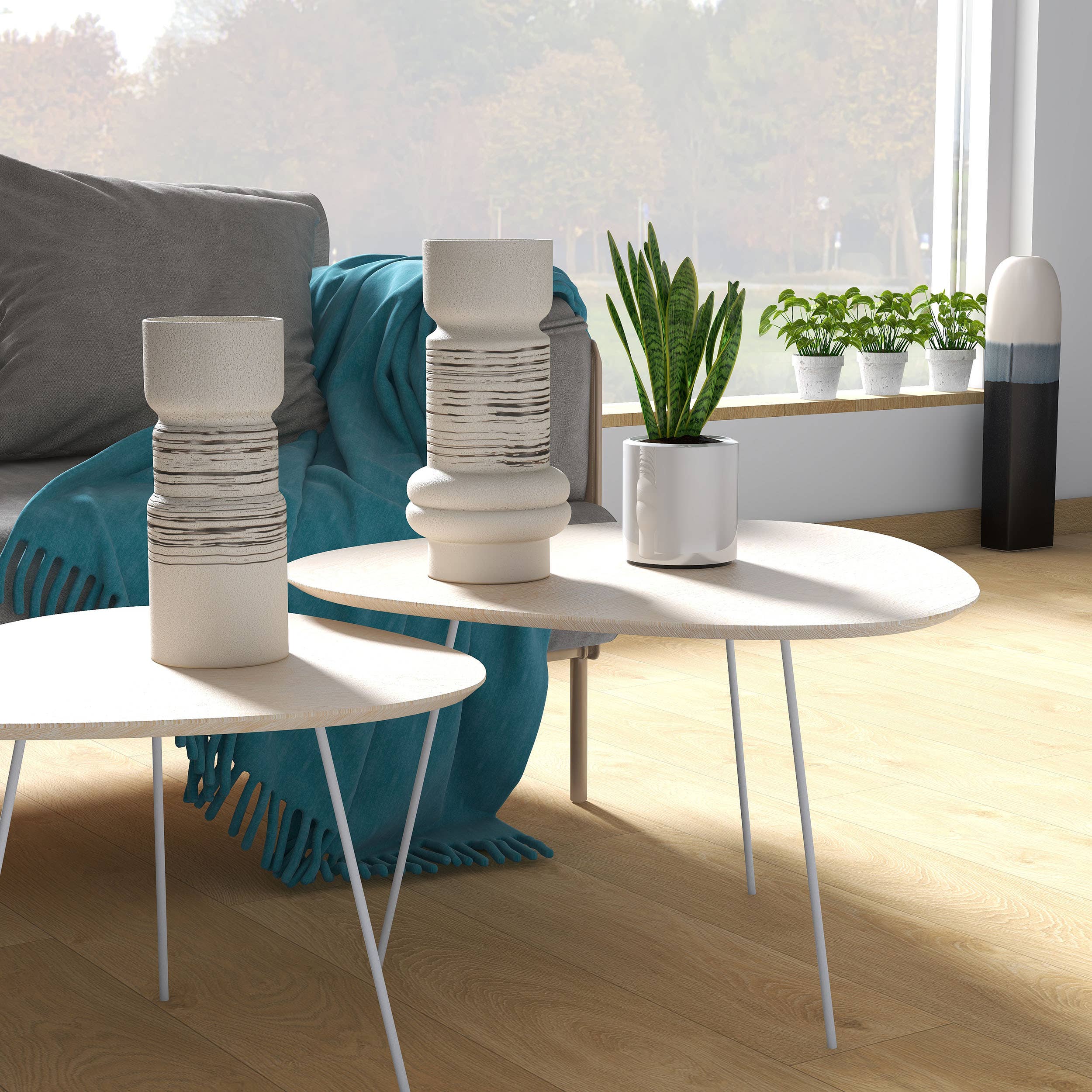 Linden Ceramic Table Vase, Small - Decor Addict, LLC