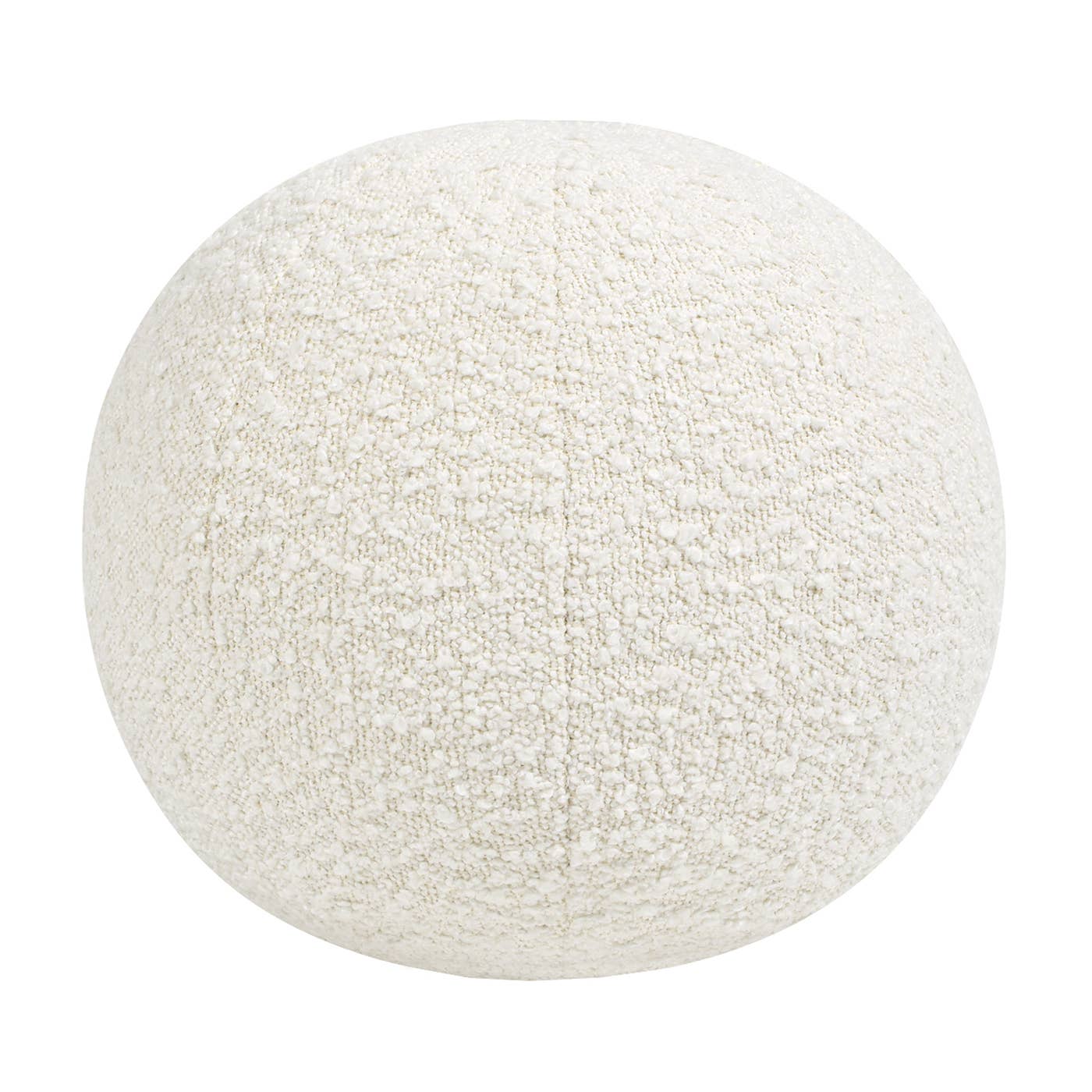 Luna 12" Round Sphere Accent Ball Throw Pillow: Ivory White