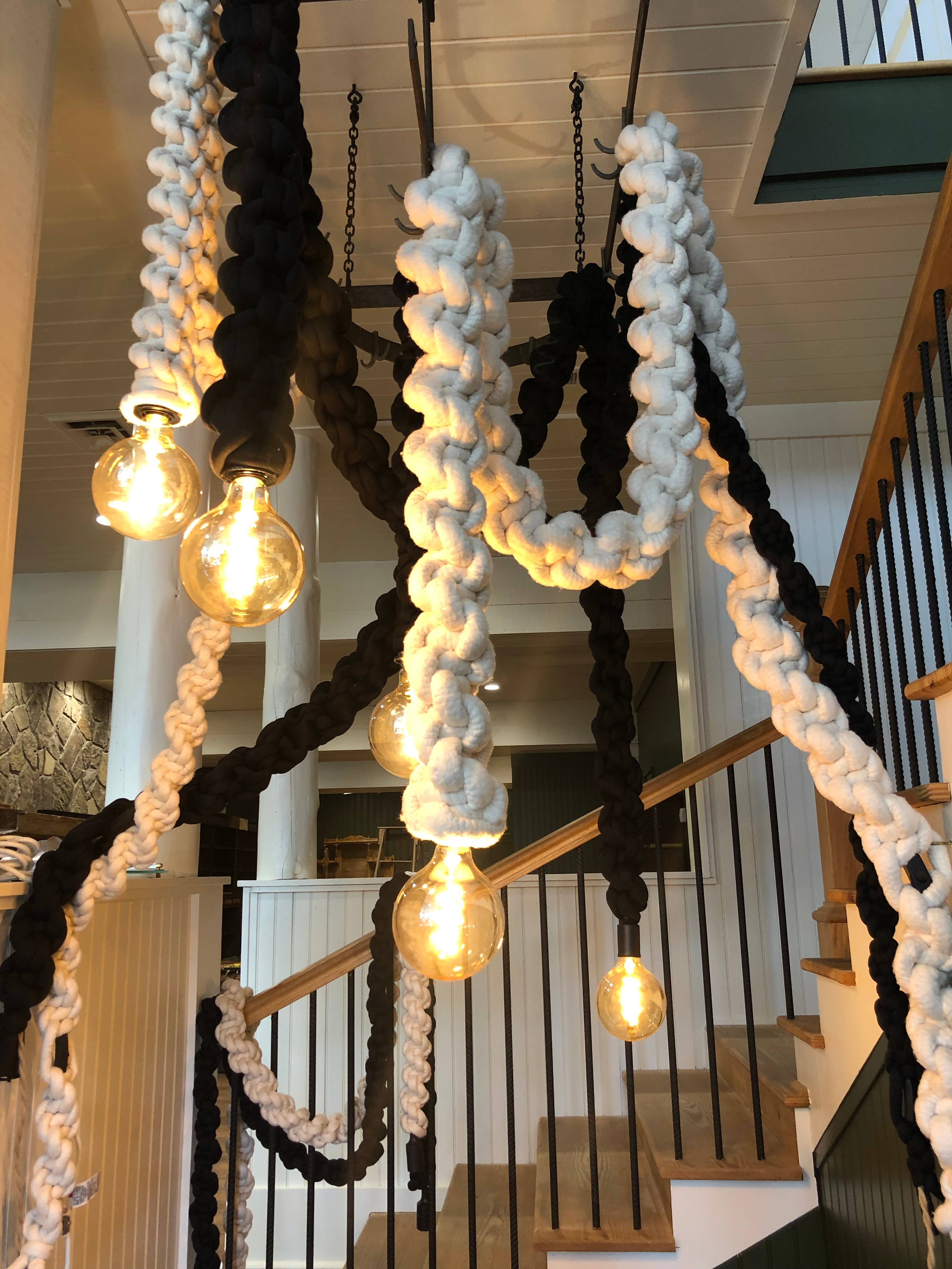 15ft Macrame Pendant Light - Thick Black - Decor Addict, LLC