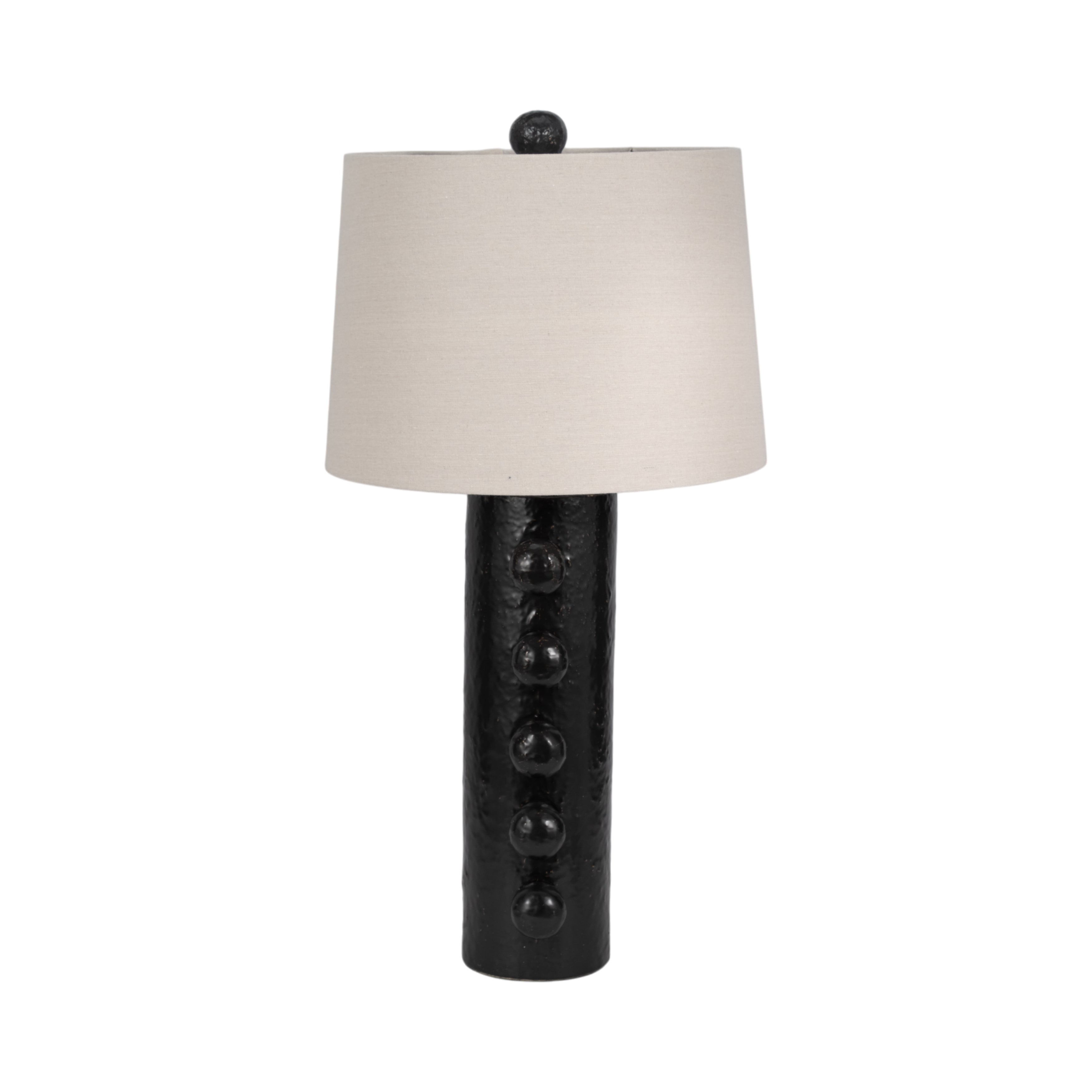 31" Tall Knobby Table Lamp, Black - Decor Addict, LLC