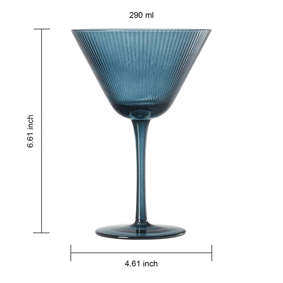 Ripple Martini Glasses 10 OZ Cocktail Glassware - Decor Addict, LLC