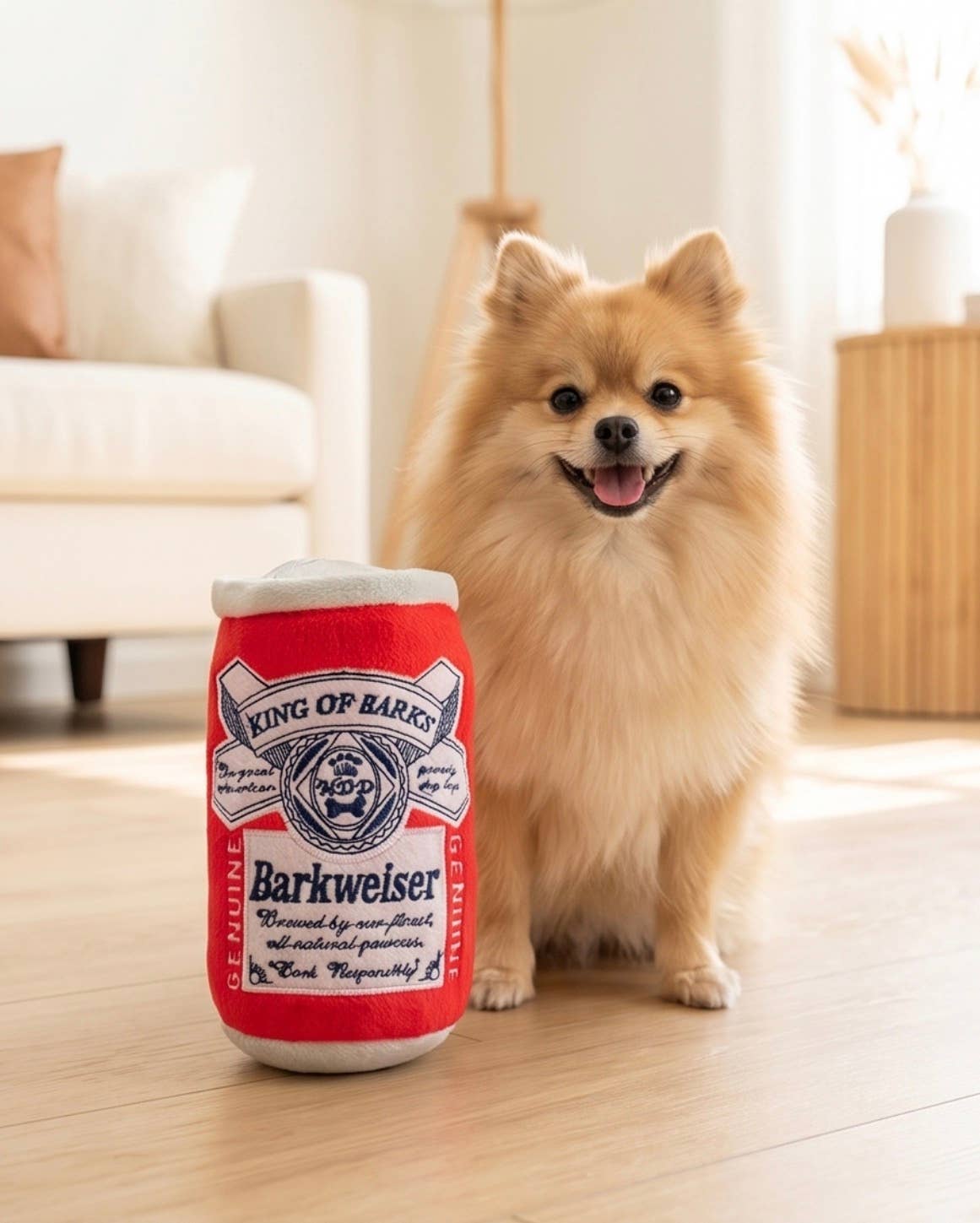 Barkweiser Can Squeaker Dog Toy