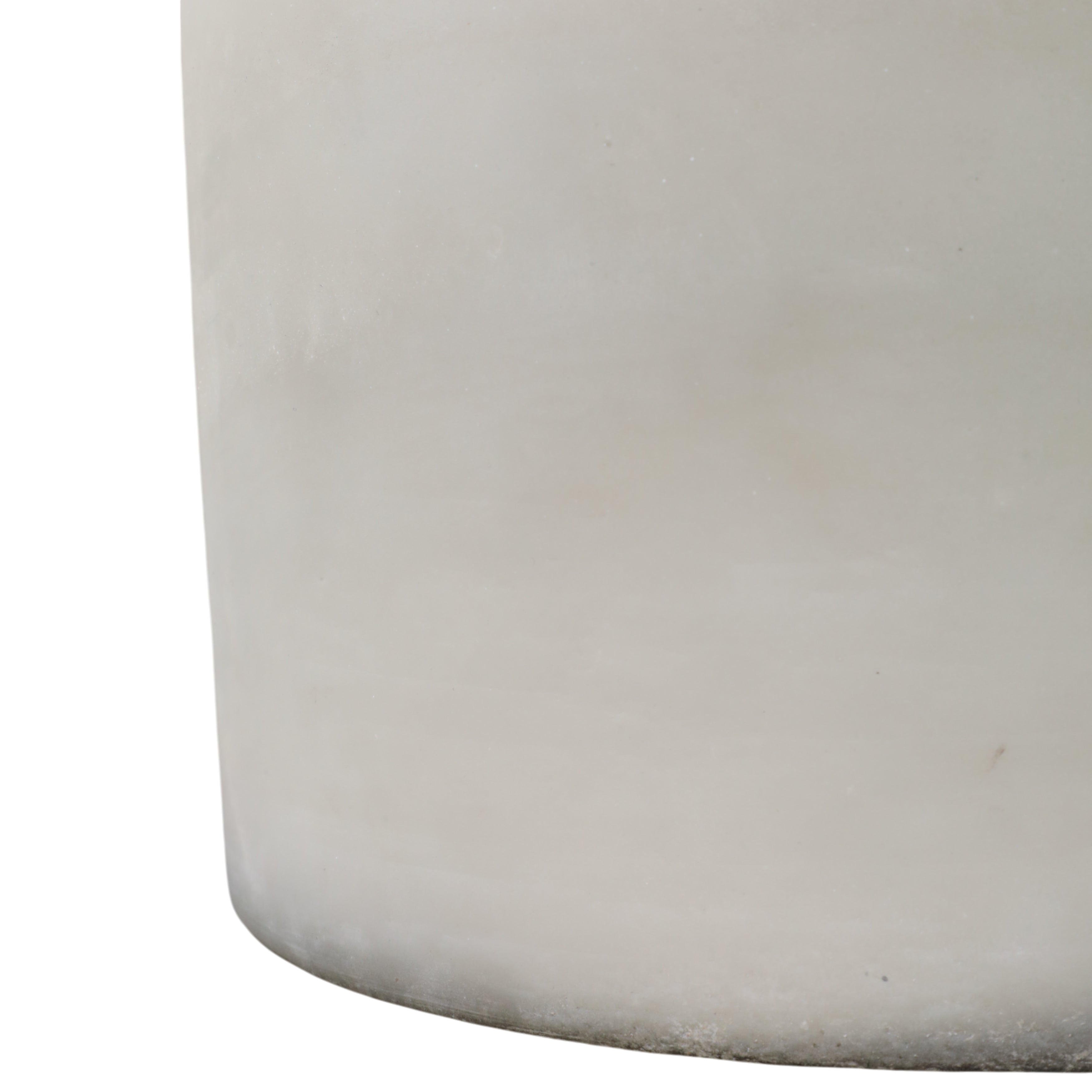 12x10" 349 Oz Jasmine Frosted Glass Candle, Clear - Decor Addict, LLC