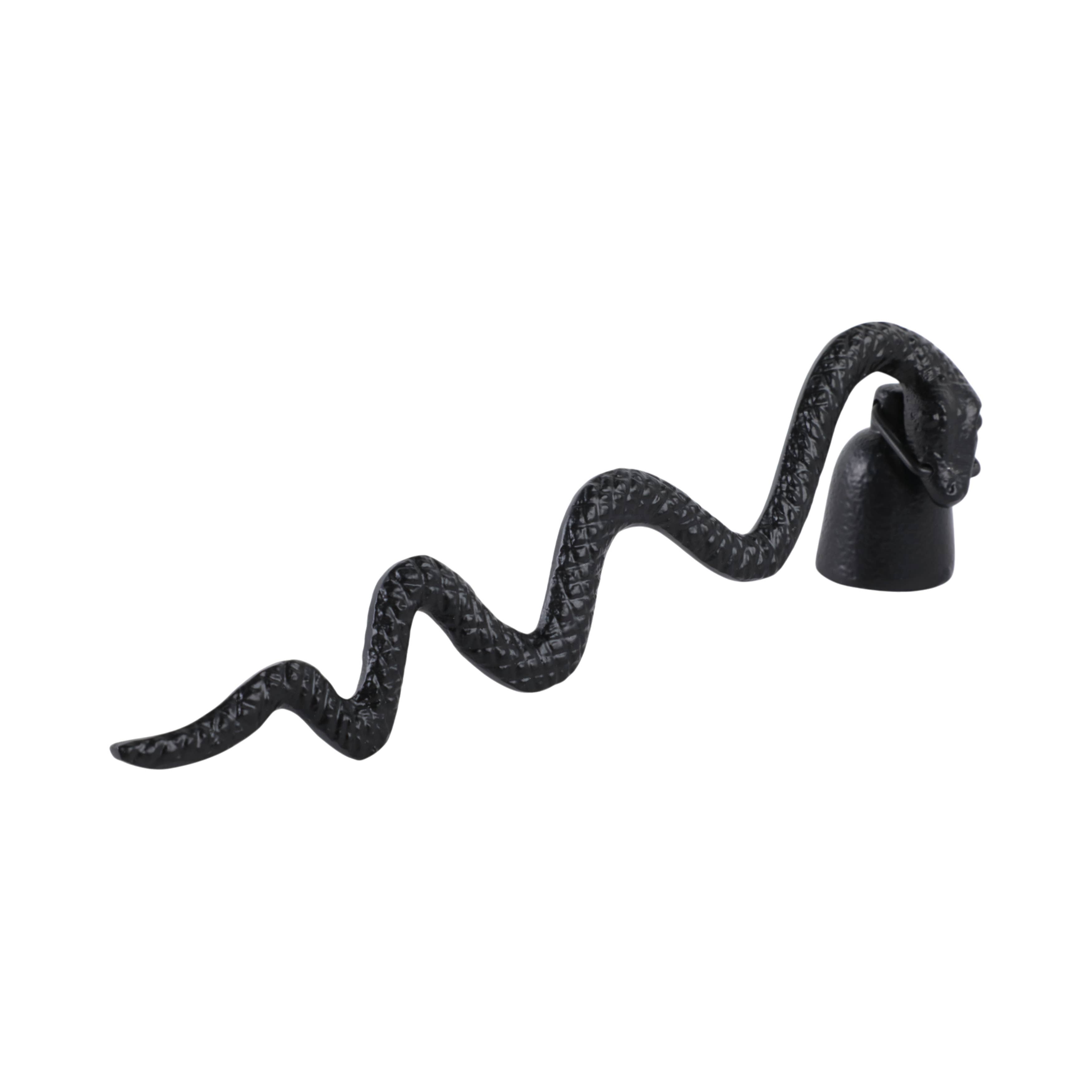 11 in. Black Metal Snake Candle Snuffer - Decor Addict, LLC