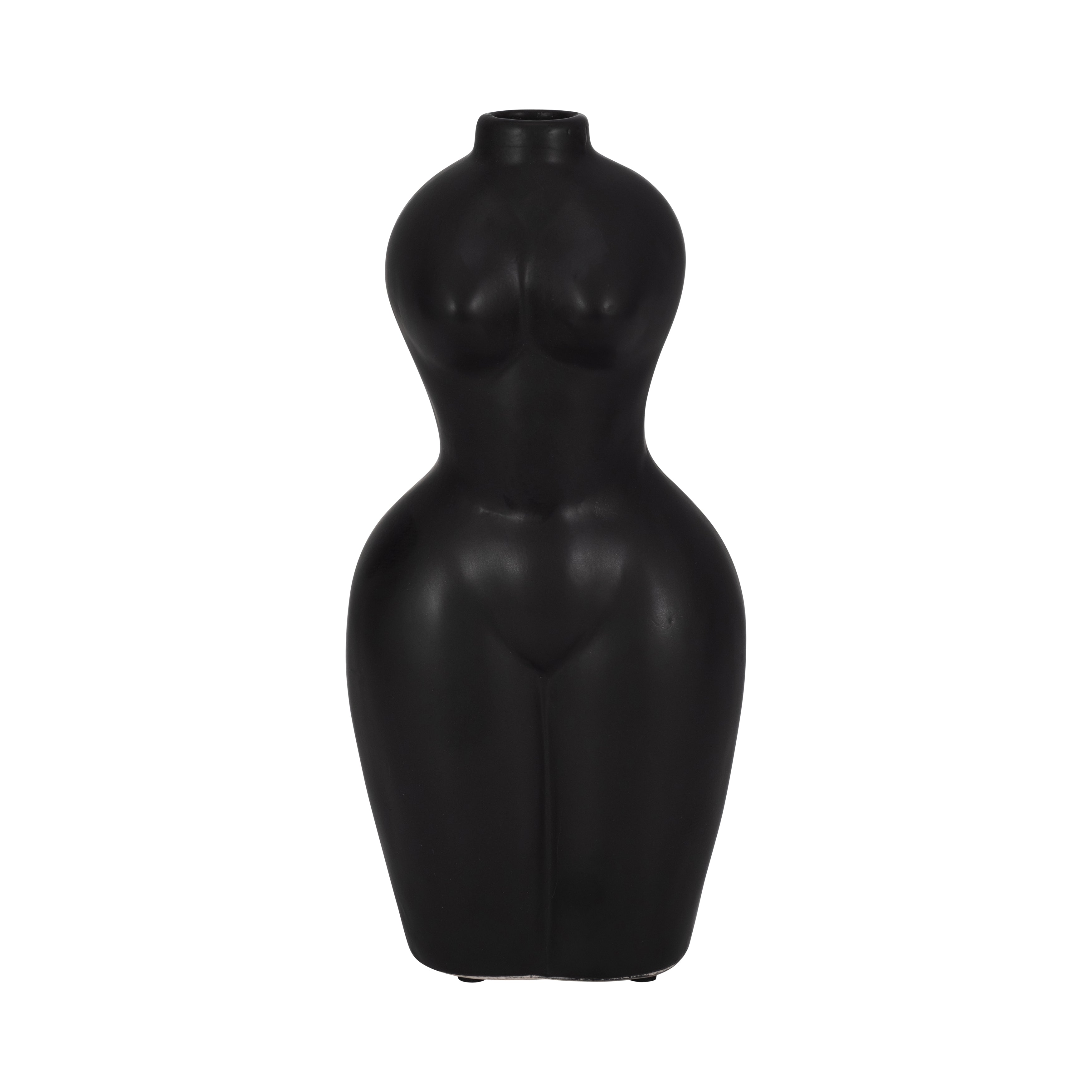 Dol, 12"h Torso Vase, Black - Decor Addict, LLC