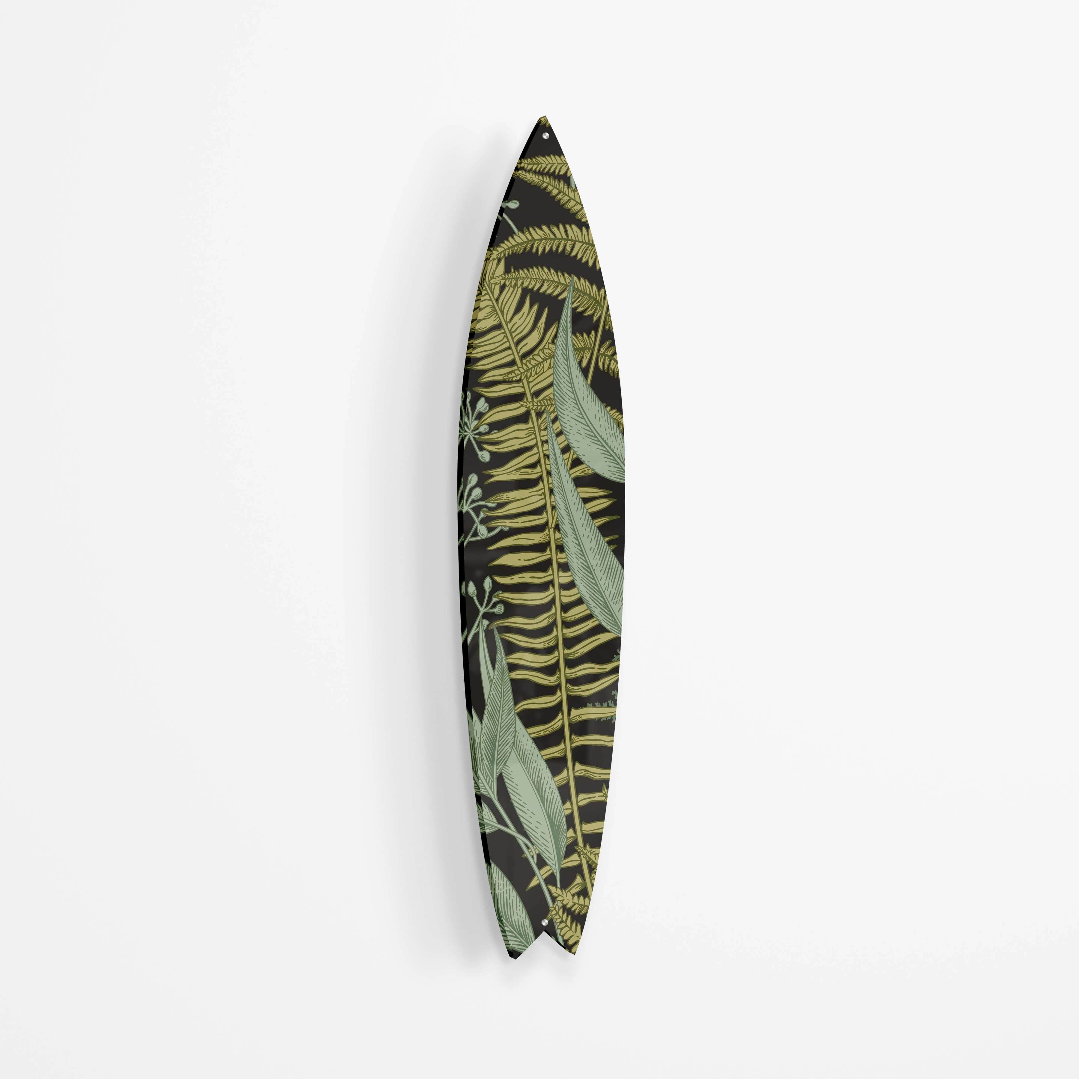 Ferns Botanical Acrylic Surfboard Wall Art - Decor Addict, LLC