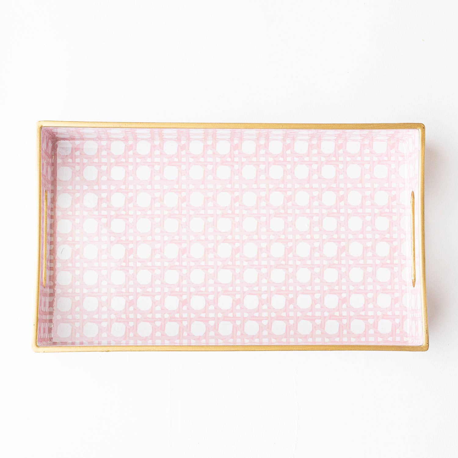 Pink Cane Vanity Tray - Decor Addict, LLC