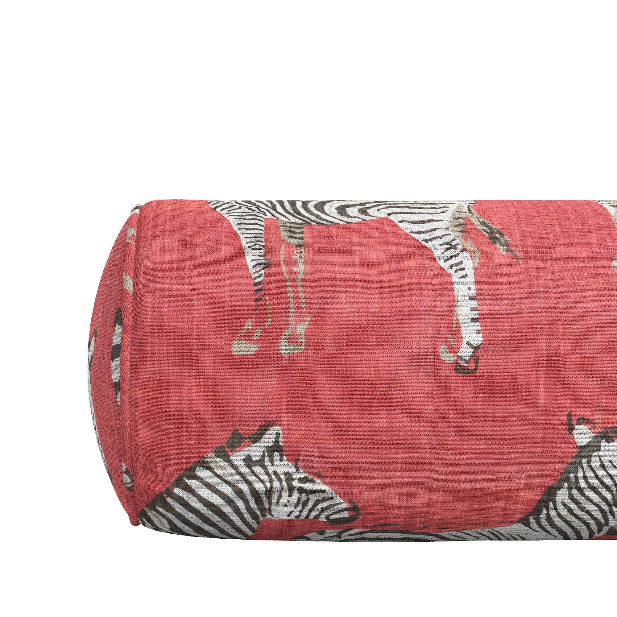 Arlington Bolster Pillow: Flame / 8" x 24" - Decor Addict, LLC